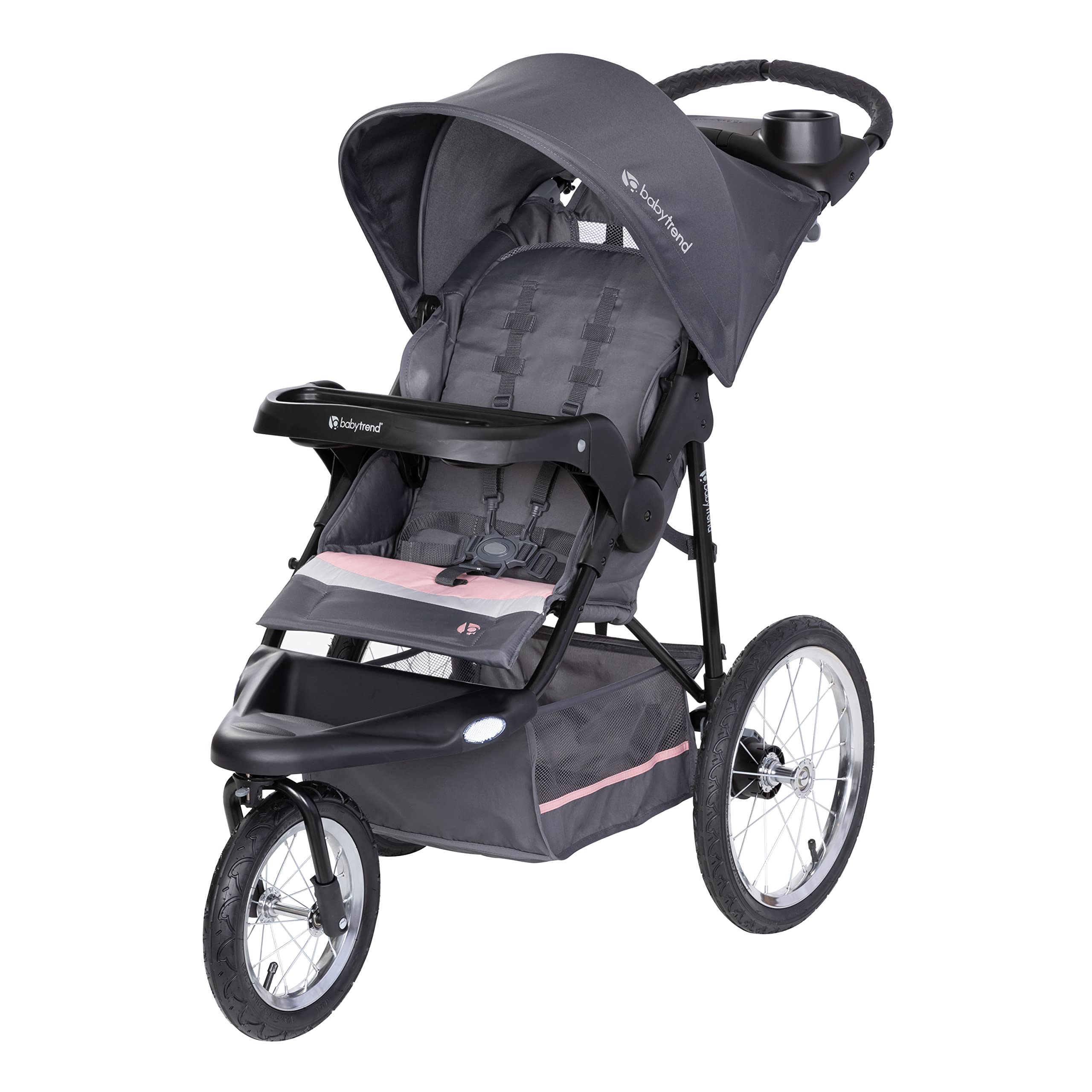 Baby Trend Expedition® Jogger Stroller - Lightweight & Compact, Dash Pink for Newborns & Toddlers | Perfect for Outdoor Walks, Jogging & Travel