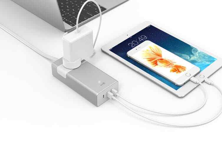 Aerocool Aluminum Power Board with 1 AC Outlet, 1 Type C & 2 USB Ports - Compact Power Strip for Home Office, Gaming Setup & Travel Charging Station