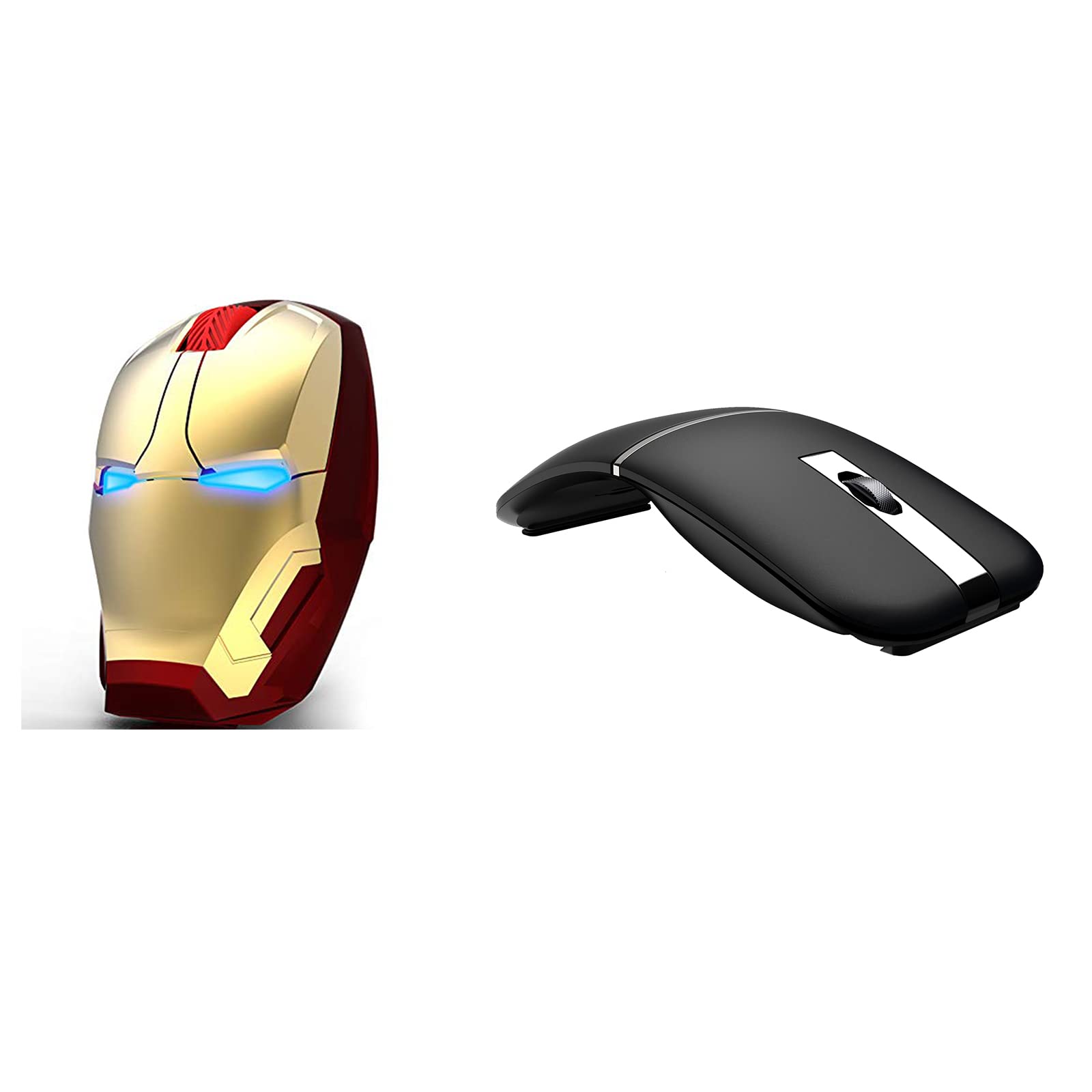 Wireless Arc Mouse - Silent Click, 360° Rotating, LED Backlit for Kids | Ergonomic Bluetooth Mouse for Laptop, PC, Office & Home Use