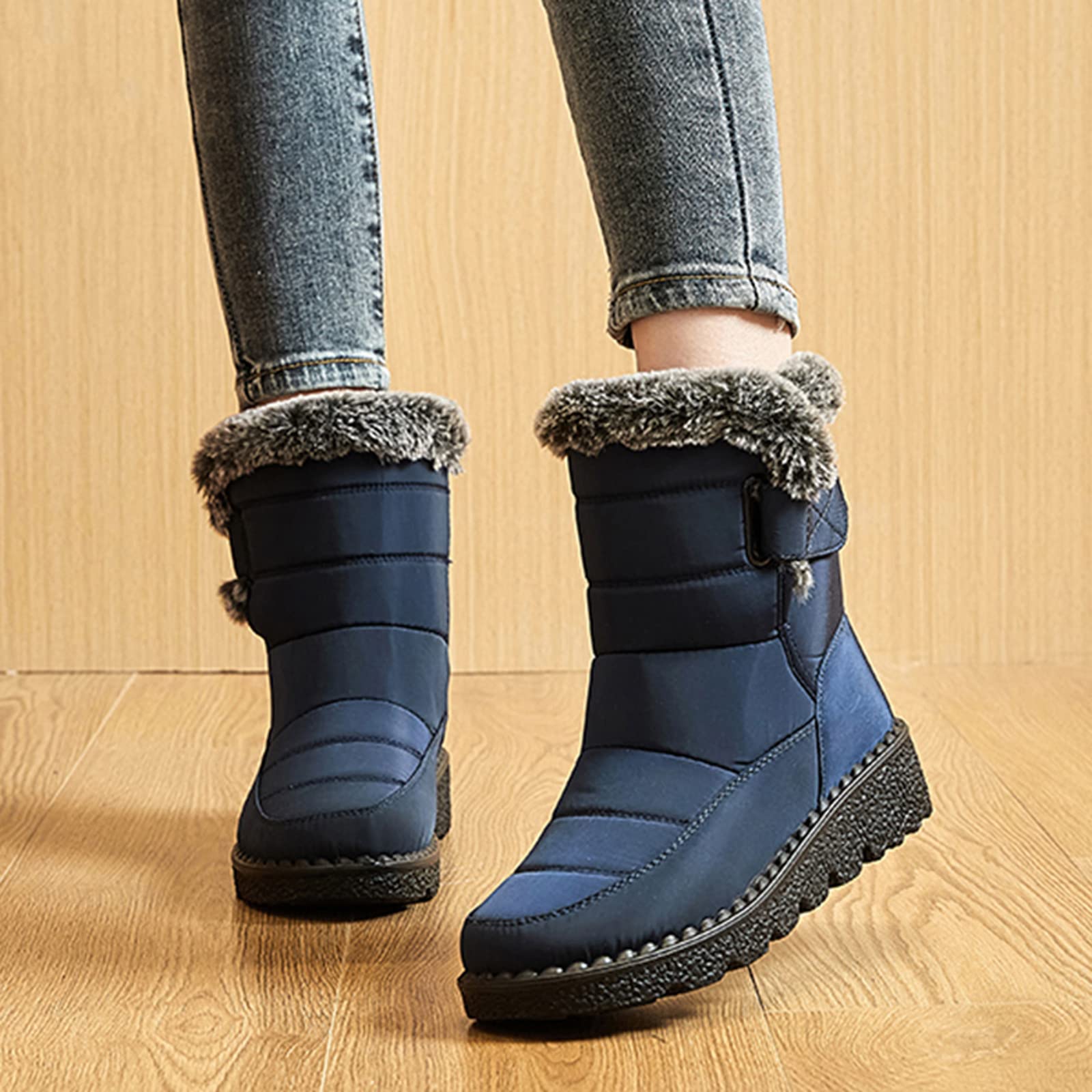 ZHOXINGB Women's Ankle Boots - Cute Black Booties with Zip Up, House Slippers, Trail Sneakers & Beach Boots for Wide Calf & Knee High - Perfect for Indoor Comfort, Outdoor Walking & Casual Fashion