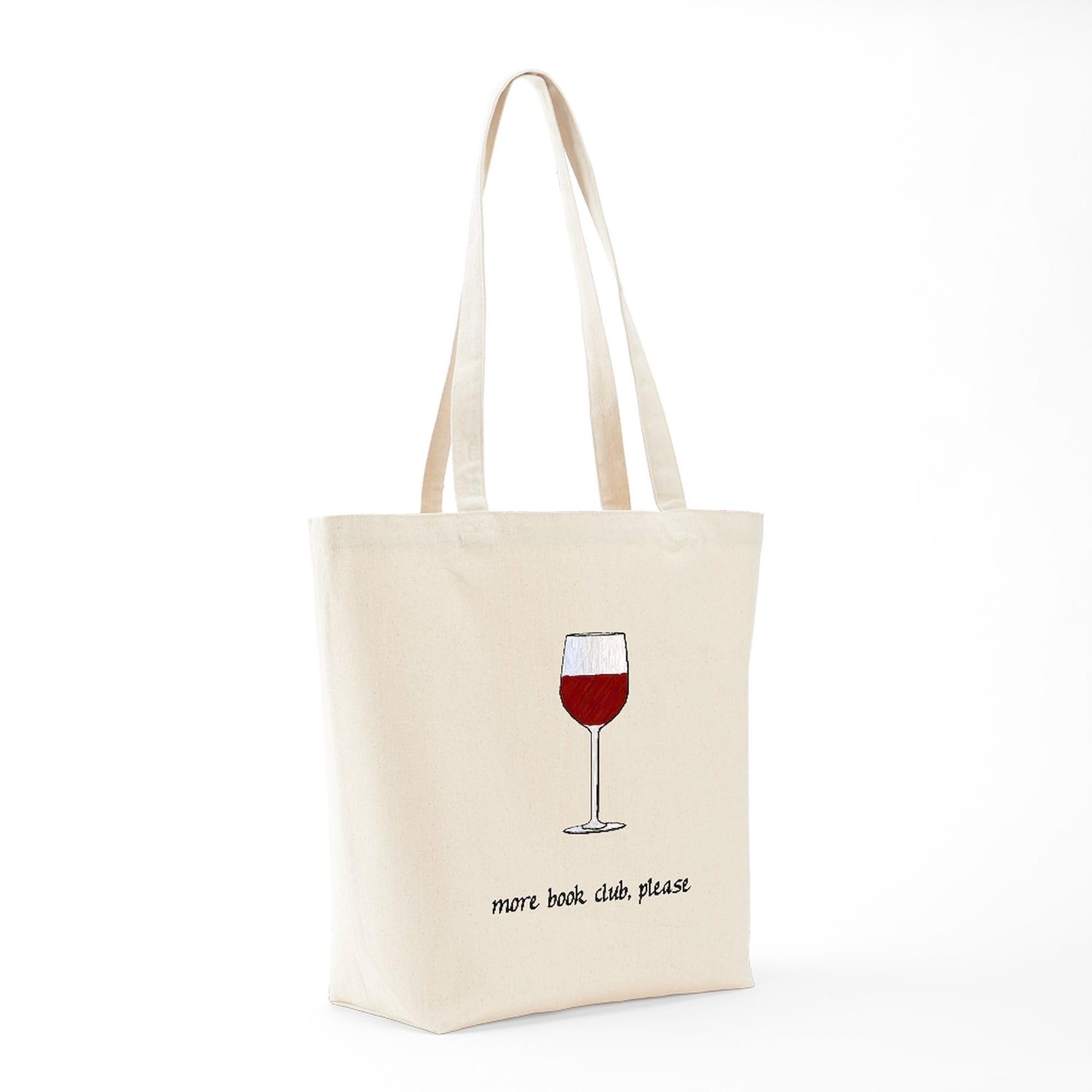 More Book Club Please Tote Bag - Natural Canvas Reusable Shopping Bag for Book Lovers, Library Visits & Eco-Friendly Grocery Shopping