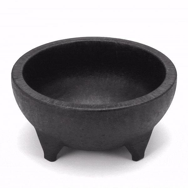 56 oz Black Thermal Plastic Molcajete Bowl - 8.75