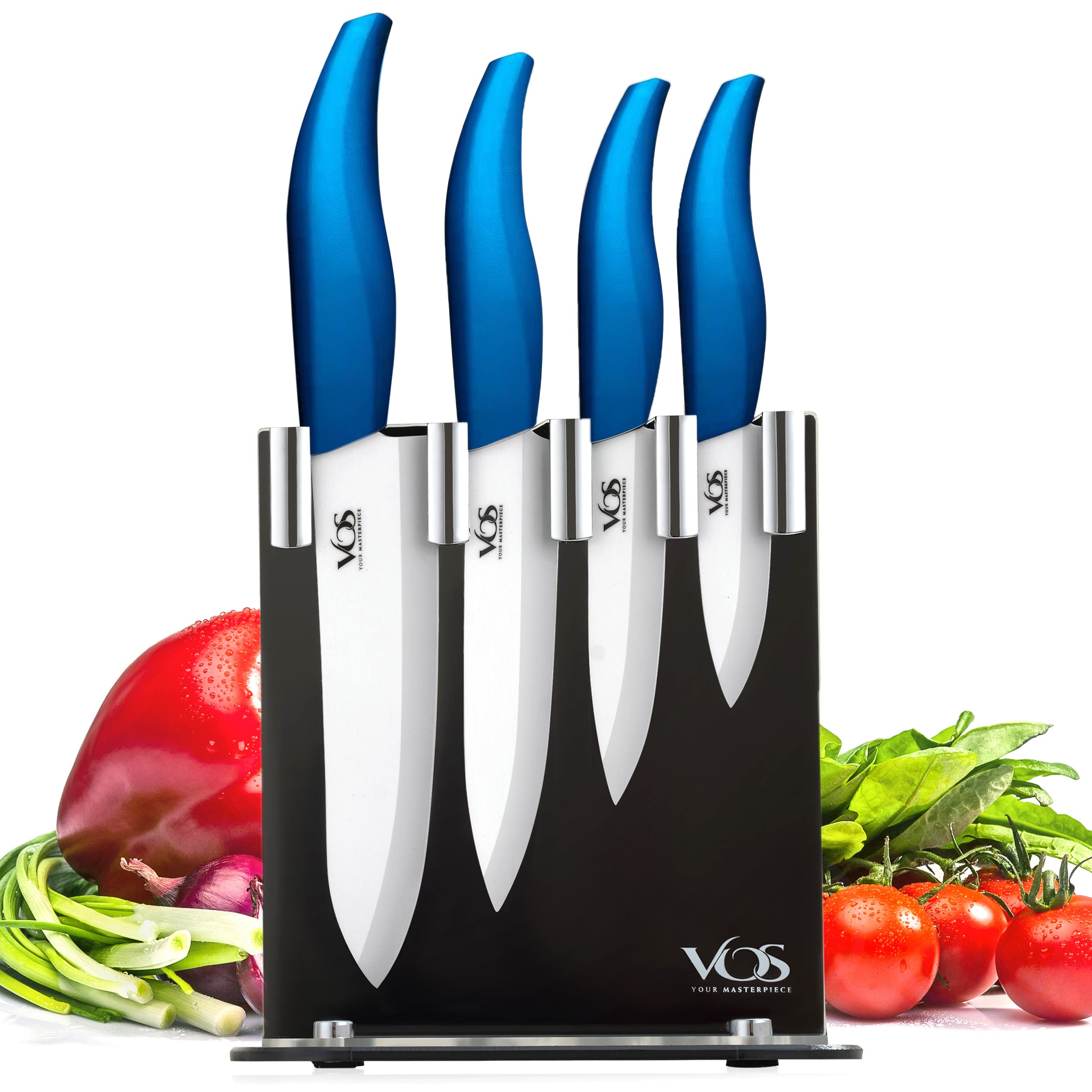 Premium Ceramic Knife Set with Wooden Block - 3