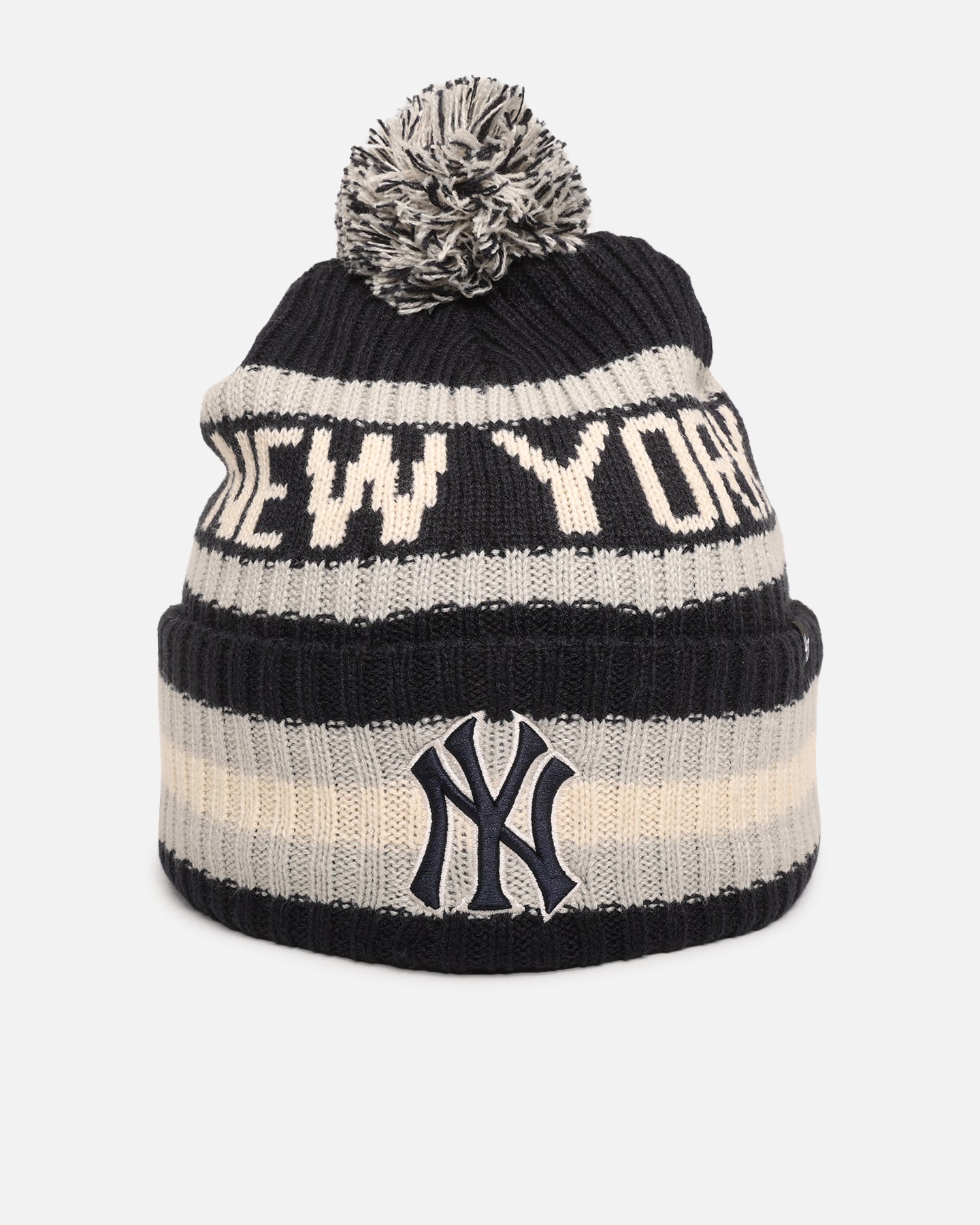New York Yankees 47 Brand Cuff Knit Beanie - Navy Blue Winter Hat for Men & Women - Perfect for Cold Weather, Baseball Games, and Outdoor Activities