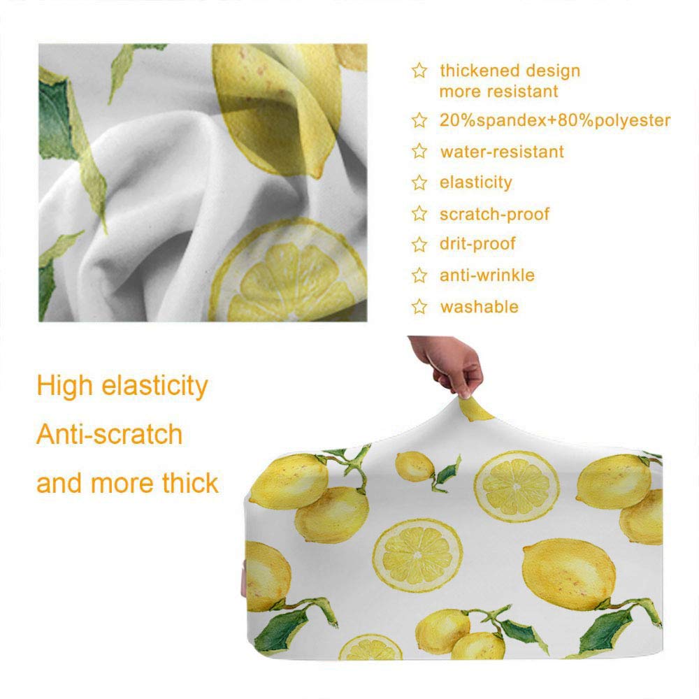 Waterproof Lemon Suitcase Cover - XL 29-32 Inch Luggage Protector with Tropical Fruit & Green Leaves Design - Perfect for Travel, Vacation, and Beach Trips