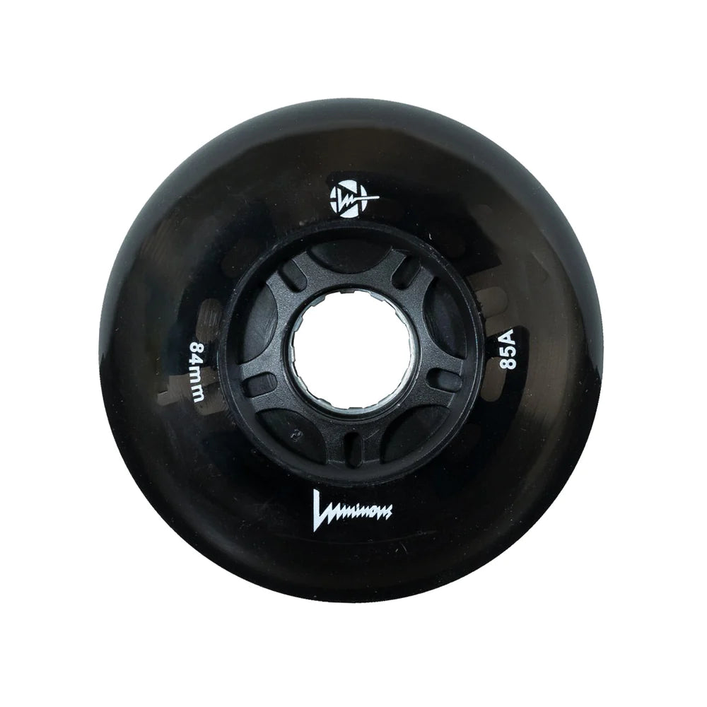 Luminous 84mm LED Light Up Inline Skate Wheels - Glow in the Dark Roller Skating Wheels for Night Skating, Outdoor Rinks, and Party Performances