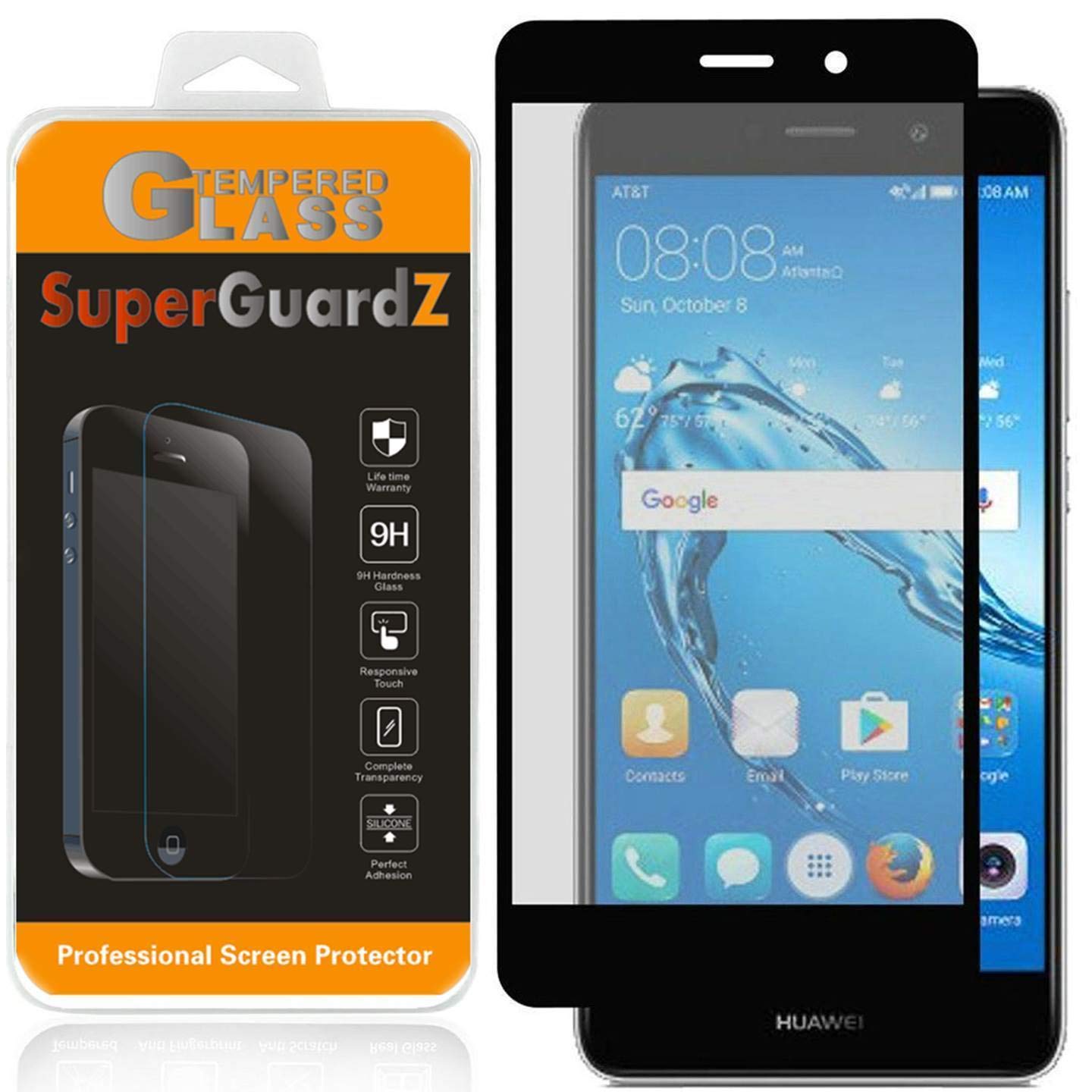 Huawei Ascend XT2 Tempered Glass Screen Protector - Full Coverage, Edge-to-Edge, Anti-Scratch Protection with Lifetime Replacement | Includes LED Stylus Pen | Perfect for Work, Travel & Everyday Use