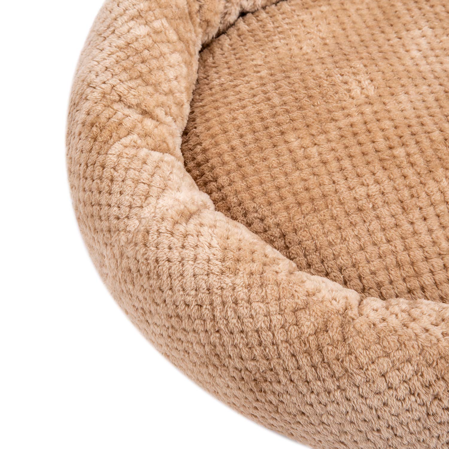 Premium WONDER MIRACLE Plush Pet Bed - Ultra Soft Dog & Cat Bed for Crates, Washable (24x24 Inch, Mocha Brown) - Perfect for Indoor Pets, Cozy Sleeping & Crate Training