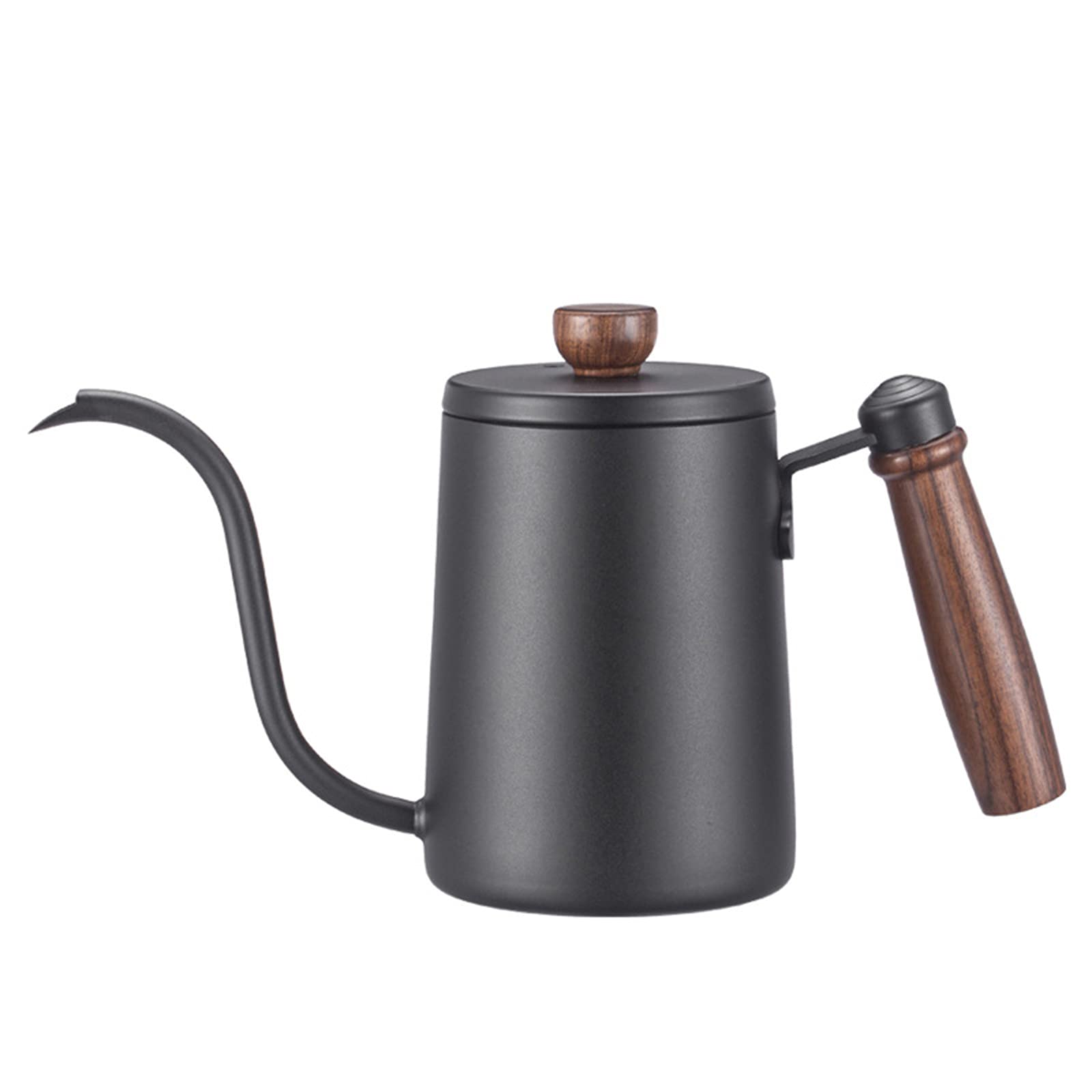 Premium 304 Stainless Steel Gooseneck Pour Over Kettle for Coffee & Tea - Durable Kitchen Utensil with Ergonomic Handle - Perfect for Pour Over Coffee, Tea Brewing & Cooking (Black)