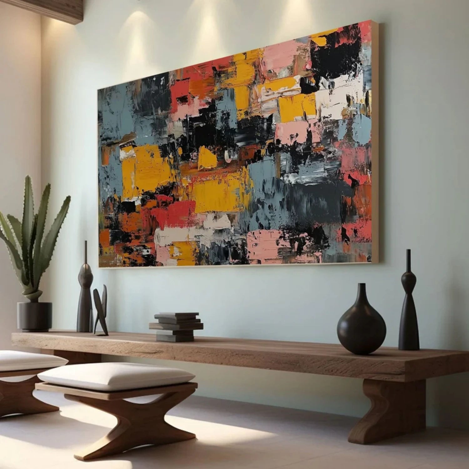 Pollock Art #JP001 - Abstract Expressionist Painting for Home & Office Decor | Perfect for Living Rooms, Bedrooms, and Creative Spaces