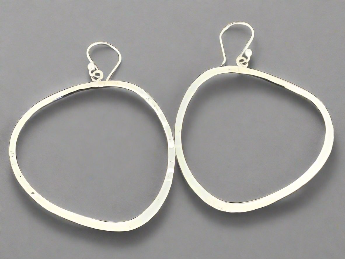 Buckled & Hammered Hoop Earrings - Sterling Silver Jewelry for Women | Perfect for Everyday Wear, Parties & Gifts