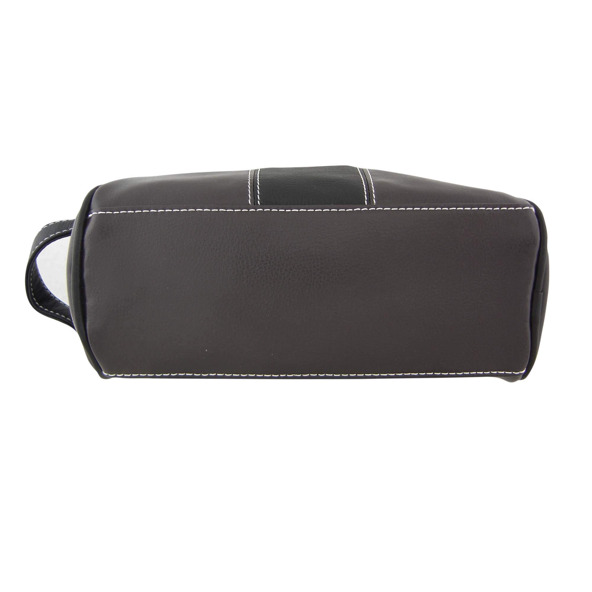 NCAA Mississippi State Bulldogs Zep-Pro Toiletry Bag with Concho Design - Brown Leather Travel Cosmetic Case for Men & Women | Perfect for Gym, Travel & College Dorm Essentials