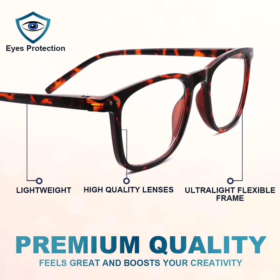 Blue Light Blocking Glasses for Men & Women - Anti Glare UV Protection for Computer Use & Eye Strain Relief