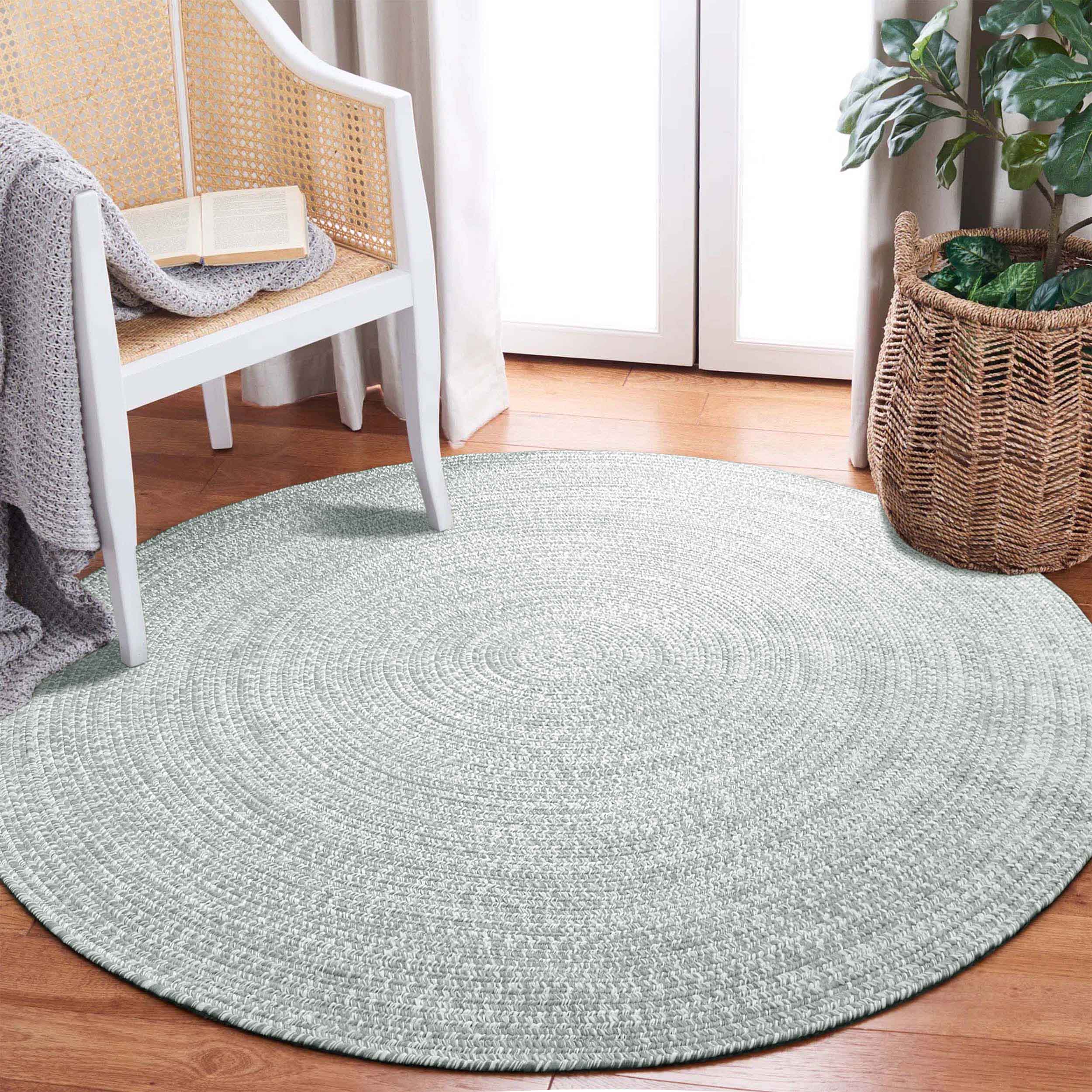 Reversible Braided Area Rug - 2-Tone Indoor/Outdoor Rug for Living Room, Bedroom, Patio & Deck - Non-Slip Durable Floor Mat for Home Decor
