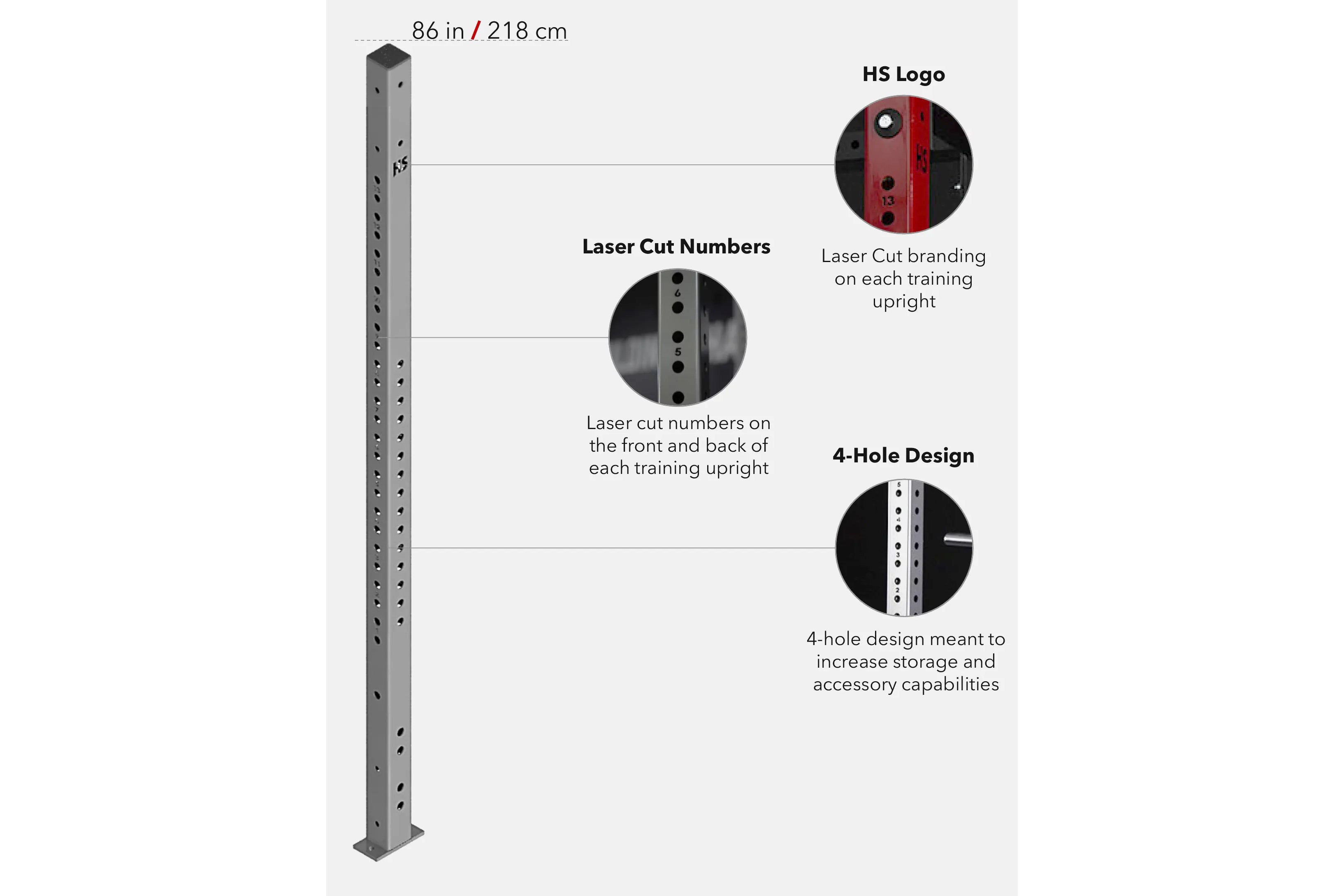 Hammer Strength HD Athletic NX Half Rack - Heavy Duty Power Cage for Home & Commercial Gyms - Perfect for Strength Training, Weightlifting & CrossFit Workouts