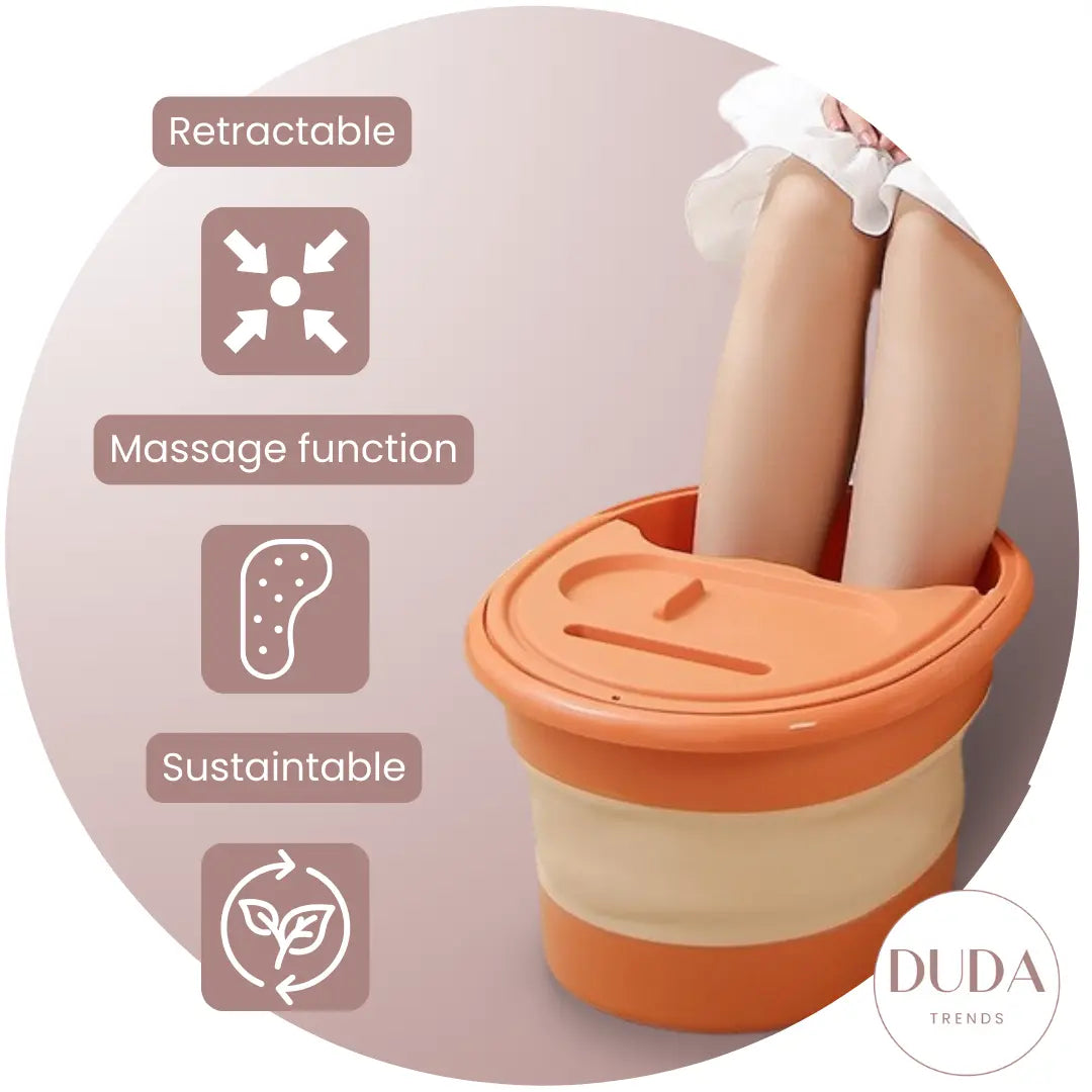 Foldable Foot Soaking Tub - Portable Spa Basin for Relaxation & Pedicure at Home, Travel, or Salon Use