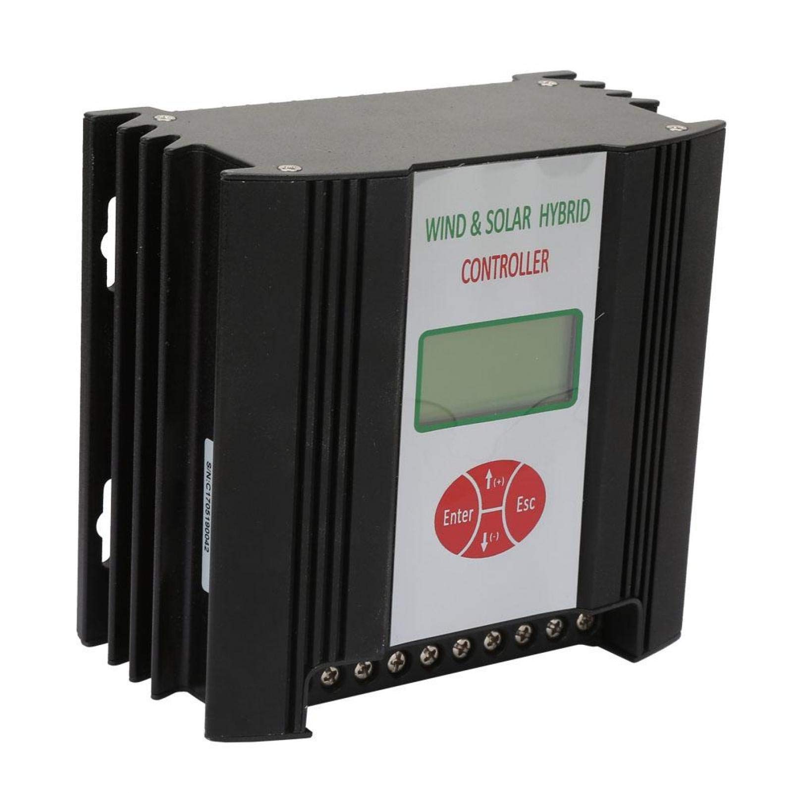 24V 300W/400W/600W Solar Wind Charge Controller with LCD Display - Professional Mini Hybrid Regulator for Home & Off-Grid Power Systems (Black) - Perfect for RV, Marine, and Remote Energy Solutions