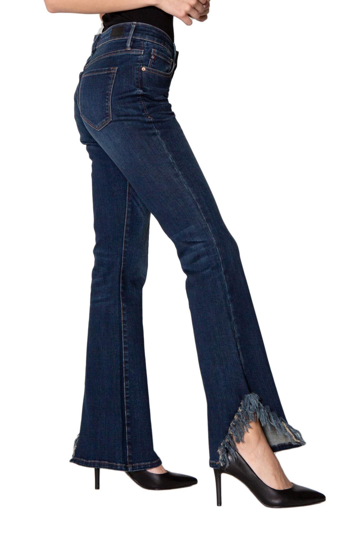 DEAR JOHN Rosie Raw Hem Flare Jeans for Women - Distressed Denim with Uneven Hemline | DPM50A133BXY | Perfect for Casual Outfits, Date Nights & Boho Style
