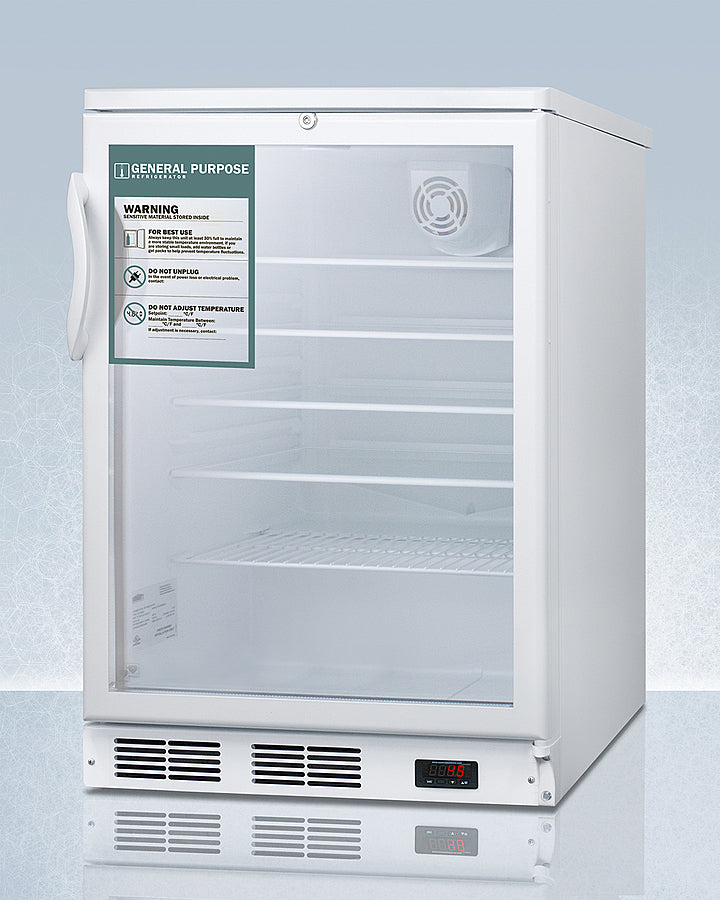 Accucold 24-Inch Wide All Refrigerator - Energy Efficient Commercial Grade Fridge for Restaurants, Bars, and Home Use - SCR600GLGP Model