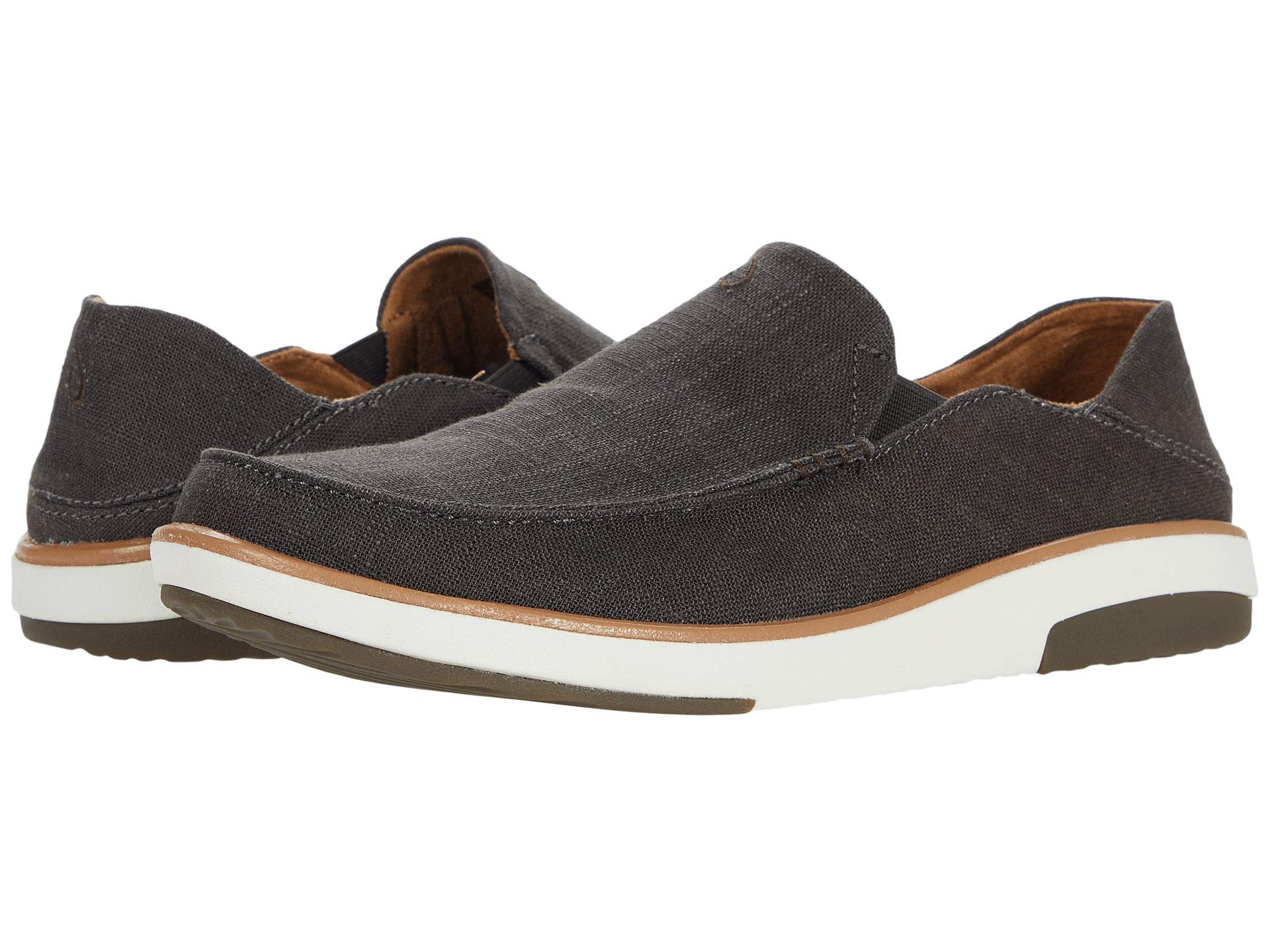 OLUKAI Kalia Kapa Dark Wood/Dark Wood Men's Size 7 D (M) - Premium Comfort Sandals for Beach, Pool & Summer Outdoor Activities