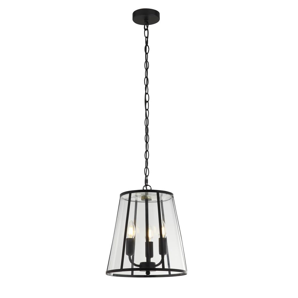5Lt Matt Black Pendant Light - Modern Ceiling Lighting for Living Room, Bedroom, and Dining Area