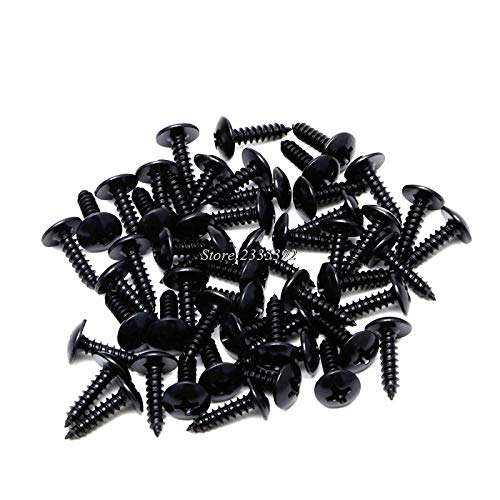 50Pcs Black Guitar Bass Pickguard Mounting Screws for ST TL LP SG Guitars - Replacement Parts for DIY Guitar Repair & Maintenance - Perfect for Home Studio, Live Performances & Music Lessons