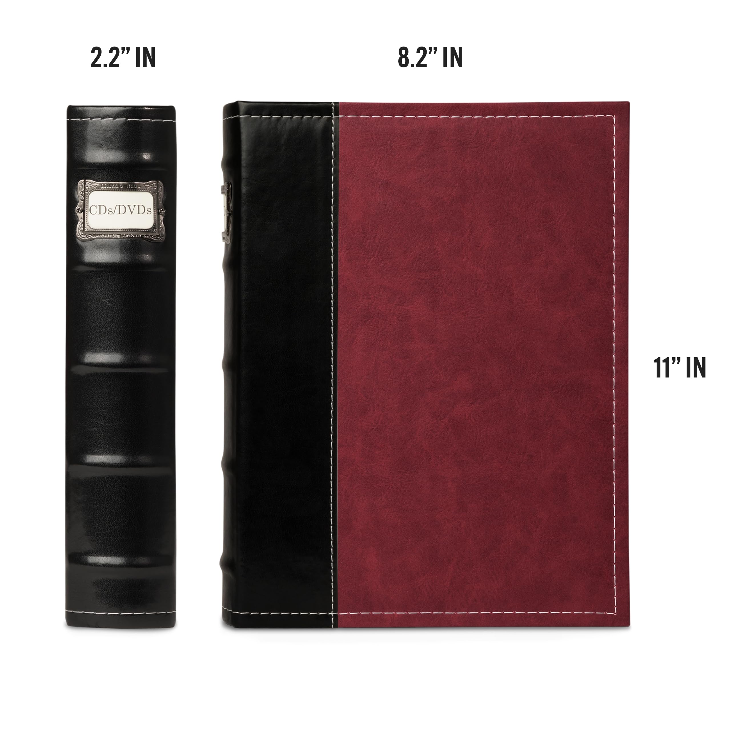Premium DVD Storage Binder Set - 6-Pack Holds 288 DVDs, CDs & Blu-Rays with Acid-Free Sheets - Burgundy Classic Organizer for Home Theater & Media Collections