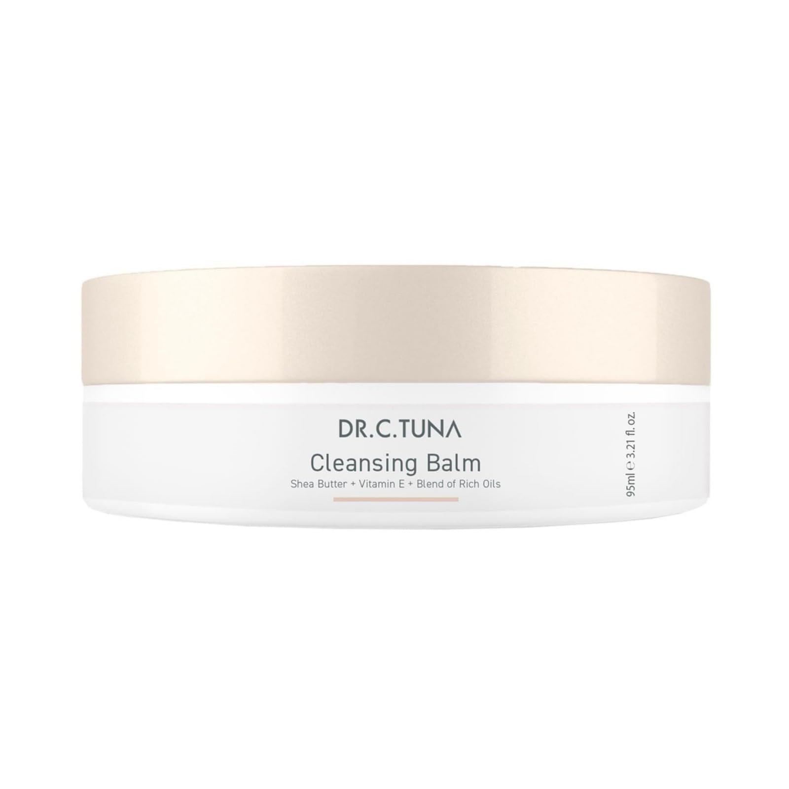 DR. C. TUNA Cleansing Balm - Oil-Based Makeup Remover & Hydrating Facial Cleanser with Shea Butter & Vitamin E - 95ml / 3.21oz - Gentle for Sensitive Skin, Perfect for Double Cleansing Routine & Travel Skincare