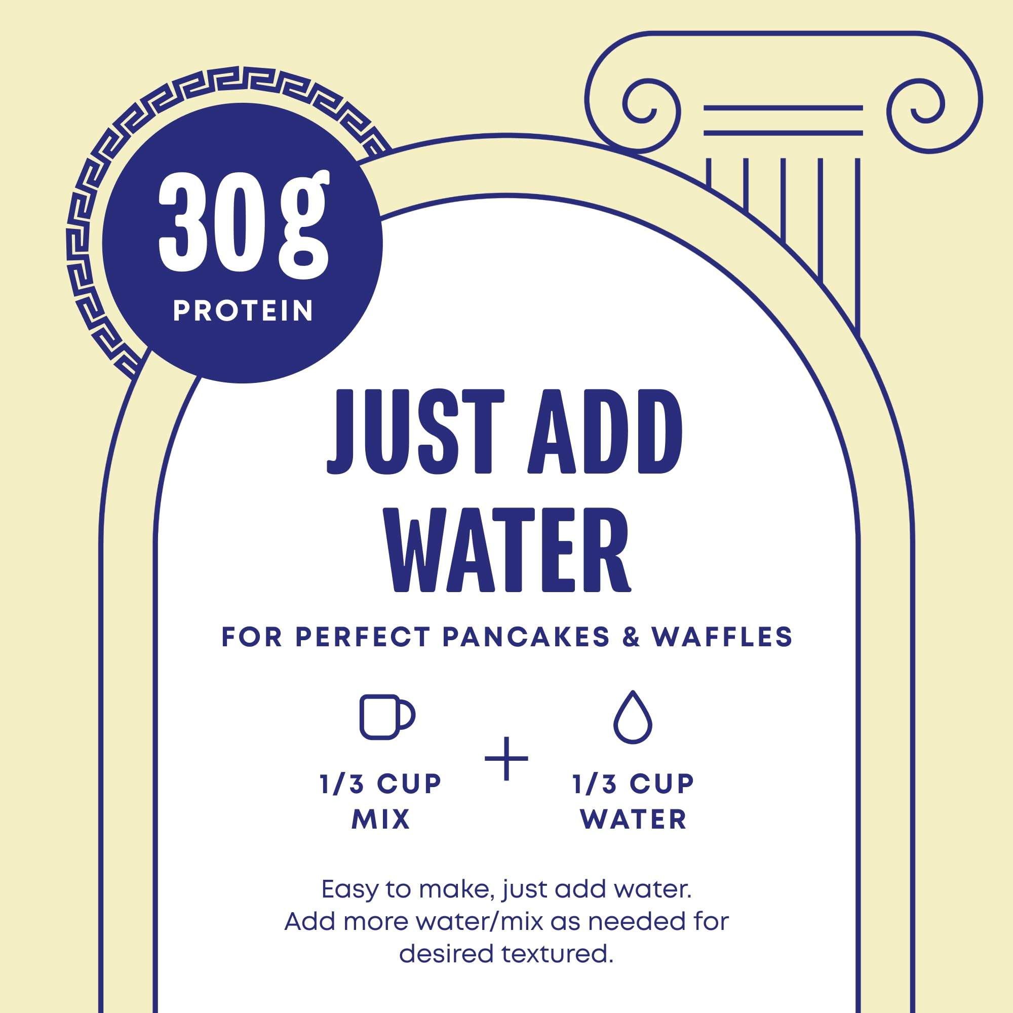 Phoros Nutrition Protein Pancake & Waffle Mix - 30g Protein, Low Carb, Keto-Friendly with Whey Protein & Whole Grains - Just Add Water (Buttermilk) - Perfect for Breakfast, Post-Workout & Healthy Lifestyle