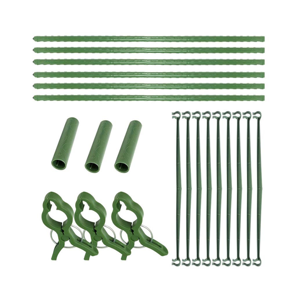 Happyyami 21-Piece Plant Climbing Frame Set - Reusable Botany Bracket & Flower Stand with Gardening Clips & Tubes | Perfect for Indoor/Outdoor Climbing Plants, Vertical Gardens & Home Gardening Accessories