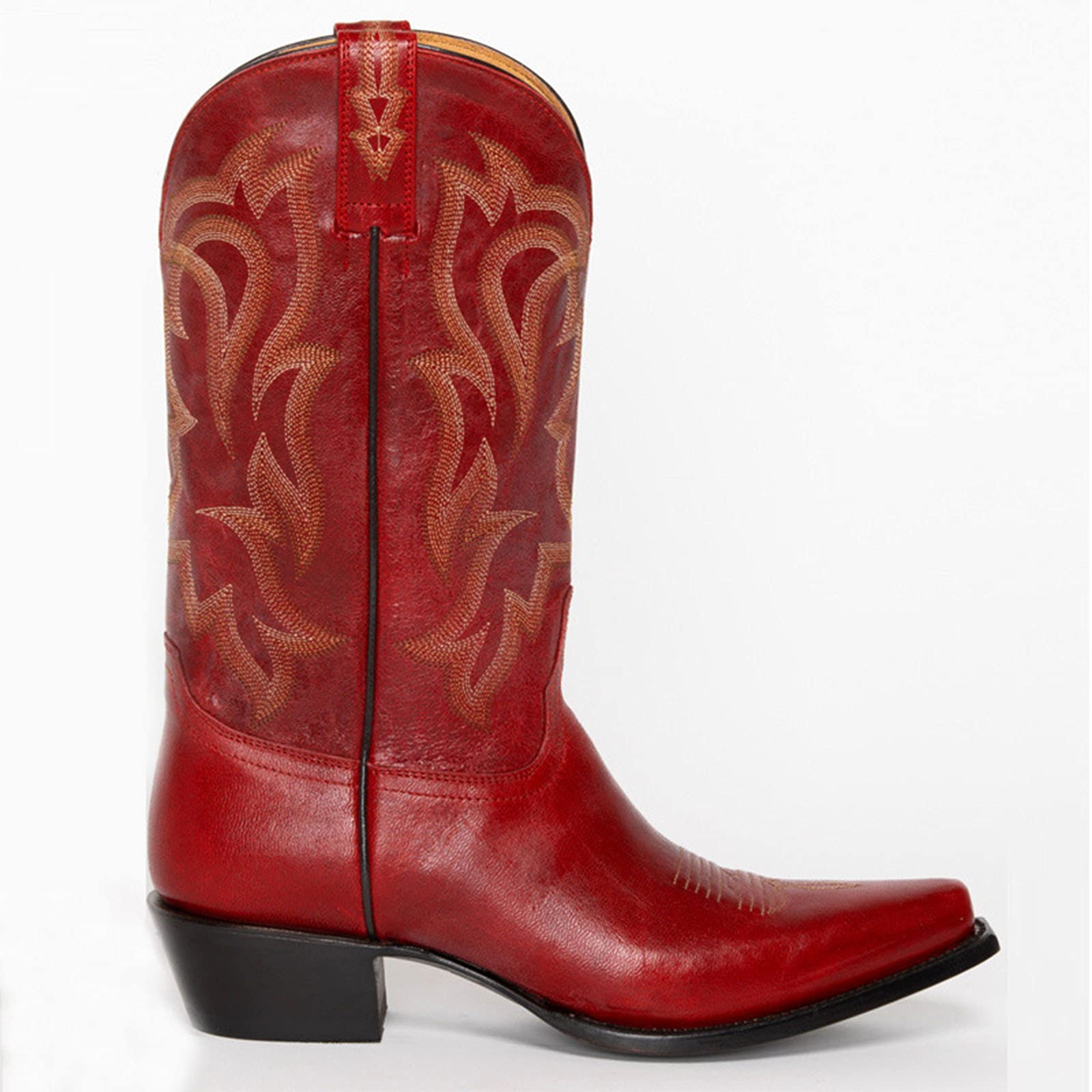 Erocalli Women's Western Cowgirl Boots - Mid Calf Cowboy Boots with Chunky Block Heel & Embroidery for Riding, Country Fashion & Outdoor Events