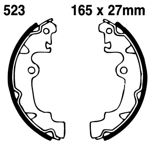 EBC Brakes 523 High-Performance Brake Shoe Set - Premium Quality for Cars, Trucks & SUVs - Perfect for Daily Commuting, Off-Roading & Heavy-Duty Use