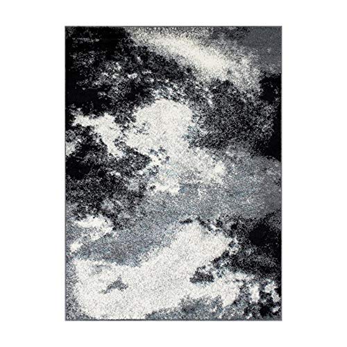 Nicolette Contemporary Gray 5'x7' Area Rug by Furniture of America - Soft Fabric for Living Room, Bedroom & Office Decor