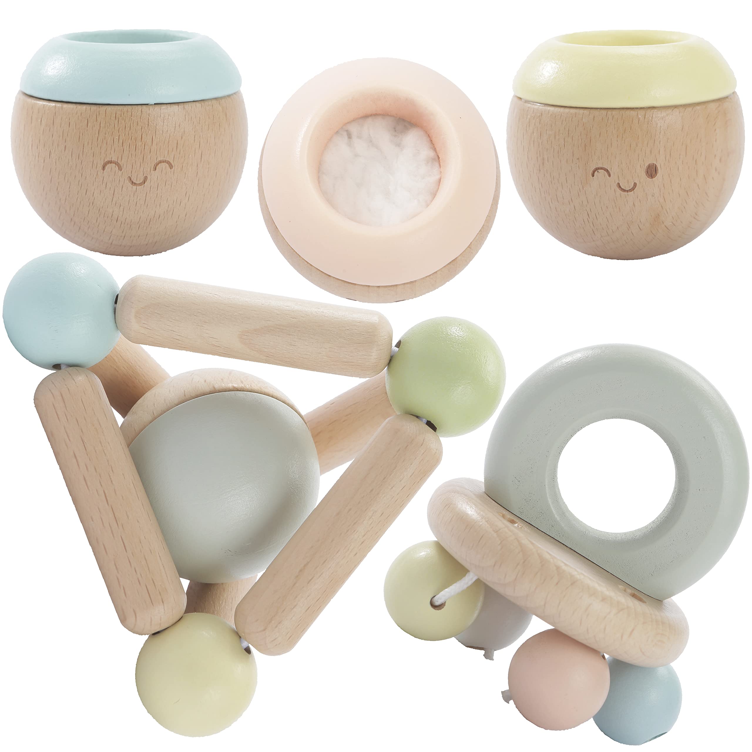 Montessori Baby Teething Toys & Sensory Rattles for Infants 6-12 Months | Autism Sensory Toys for Newborns | Safe Chew Toys & Developmental Gifts for Toddlers | Perfect for Teething Relief, Early Learning & Sensory Play
