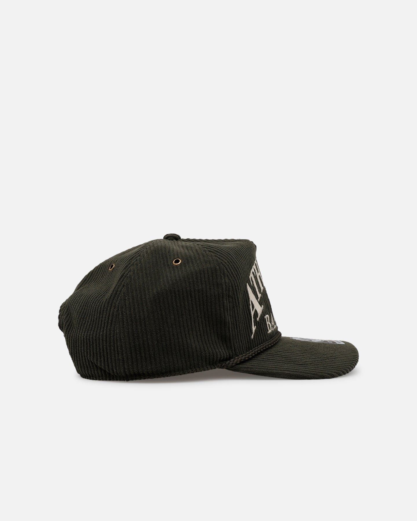 47 Brand Oakland Athletics 'Pitchout' 47 Hitch Corduroy Snapback Hat - Green Baseball Cap for Men & Women - Perfect for Games, Fan Gear & Streetwear Fashion