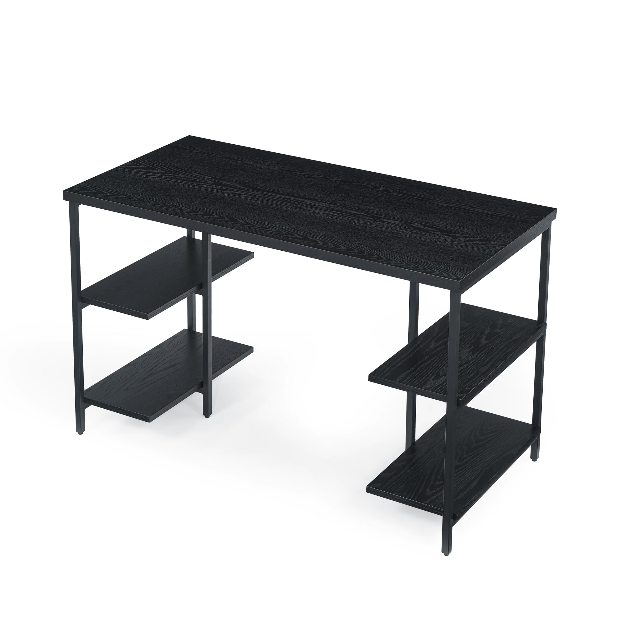 Ergonomic Writing Computer Desk with 2 Storage Shelves - 47.25
