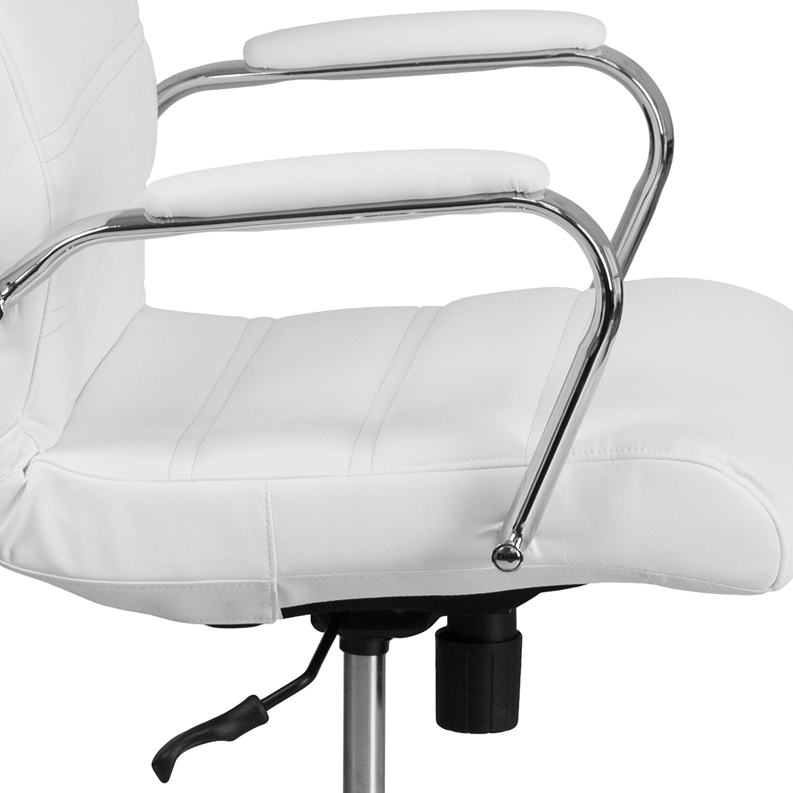 Whitney High-Back LeatherSoft Office Chair - Adjustable Swivel Desk Chair with Armrests for Home & Office Workspace