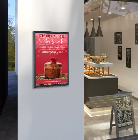 20x24 Euro Style Poster Frame - Top & Side Load Design for Easy Insertion - Perfect for Artwork, Photos, and Signage Display in Home, Office, or Gallery