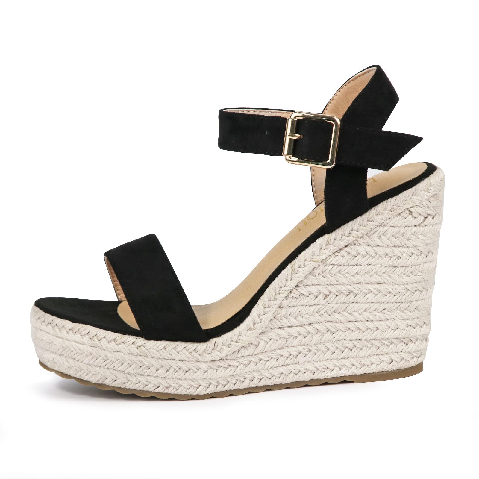 UTIKLIOU Women's Platform Wedge Sandals - Open Toe Casual Summer Shoes with Wedge Heel for Beach, Vacation & Everyday Wear