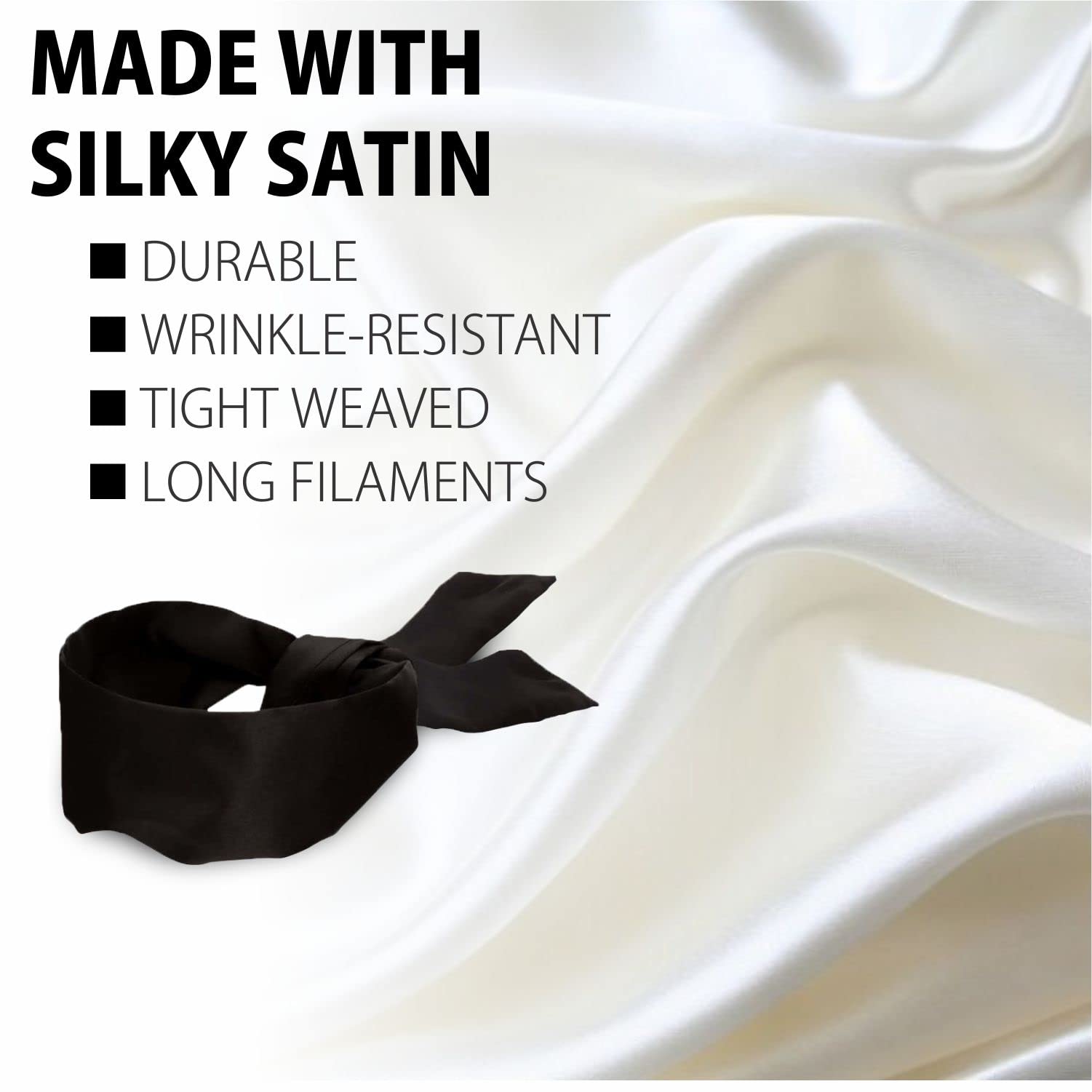 2 Pack Silk Satin Sleep Eye Mask - Soft Blindfold for Sleeping, Travel & Relaxation - Luxurious Valentine's Gift (Black & Burgundy, 62