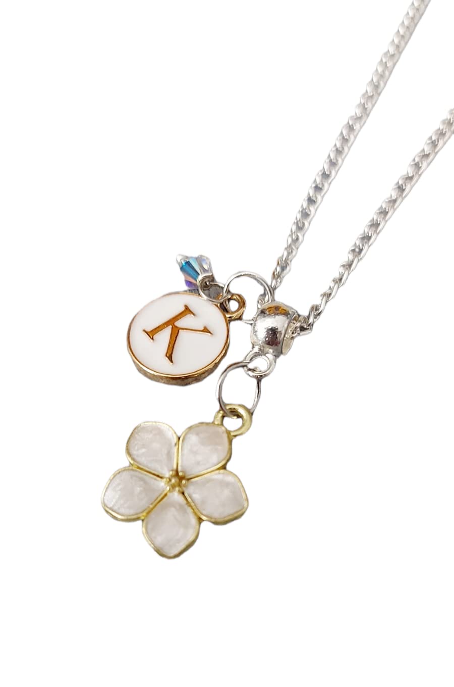 Handmade Pearl Flower Necklace with Crystal - Elegant Gift for Women