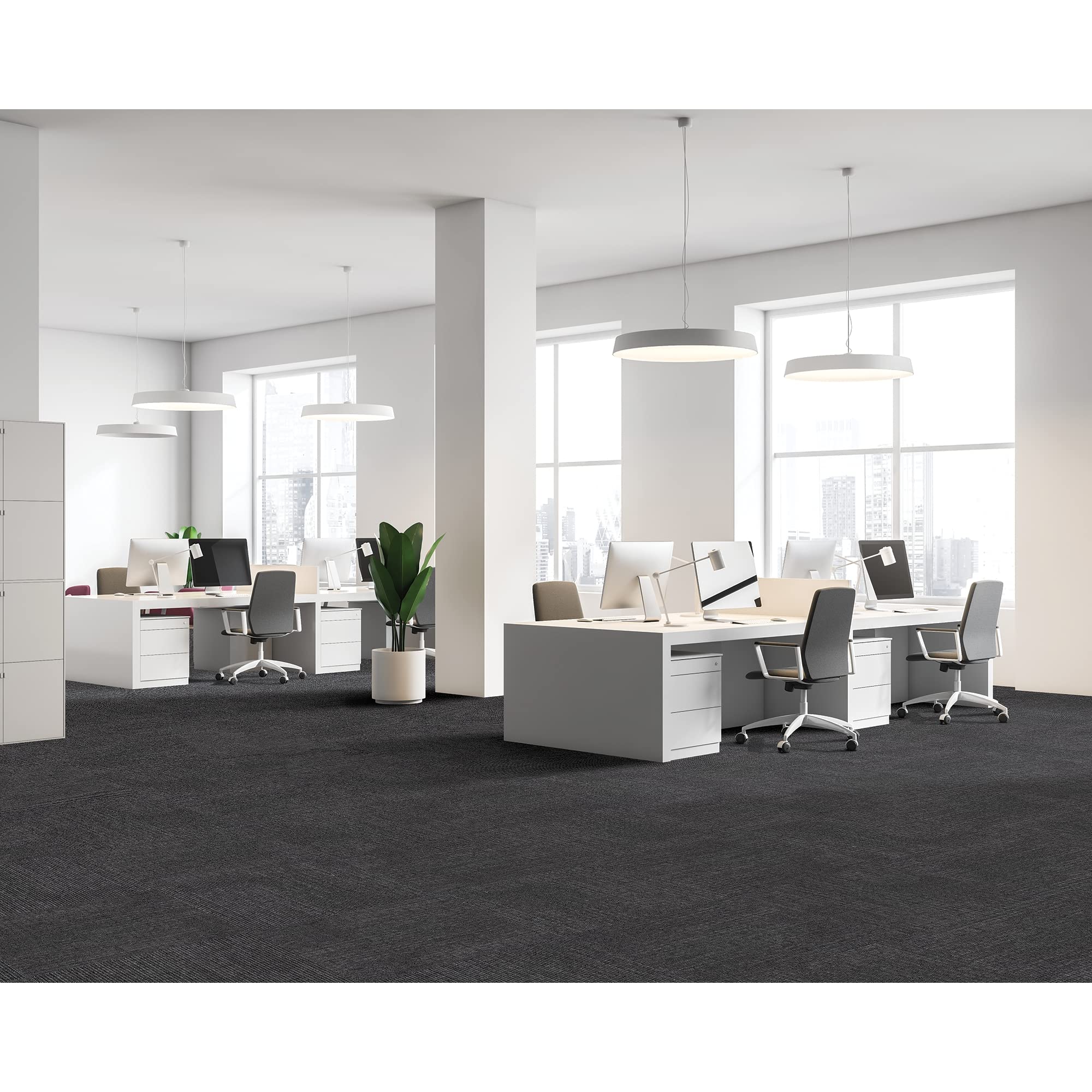 Mohawk Advance 24x24 Inch Berber Loop Pile Carpet Tiles - 0.09