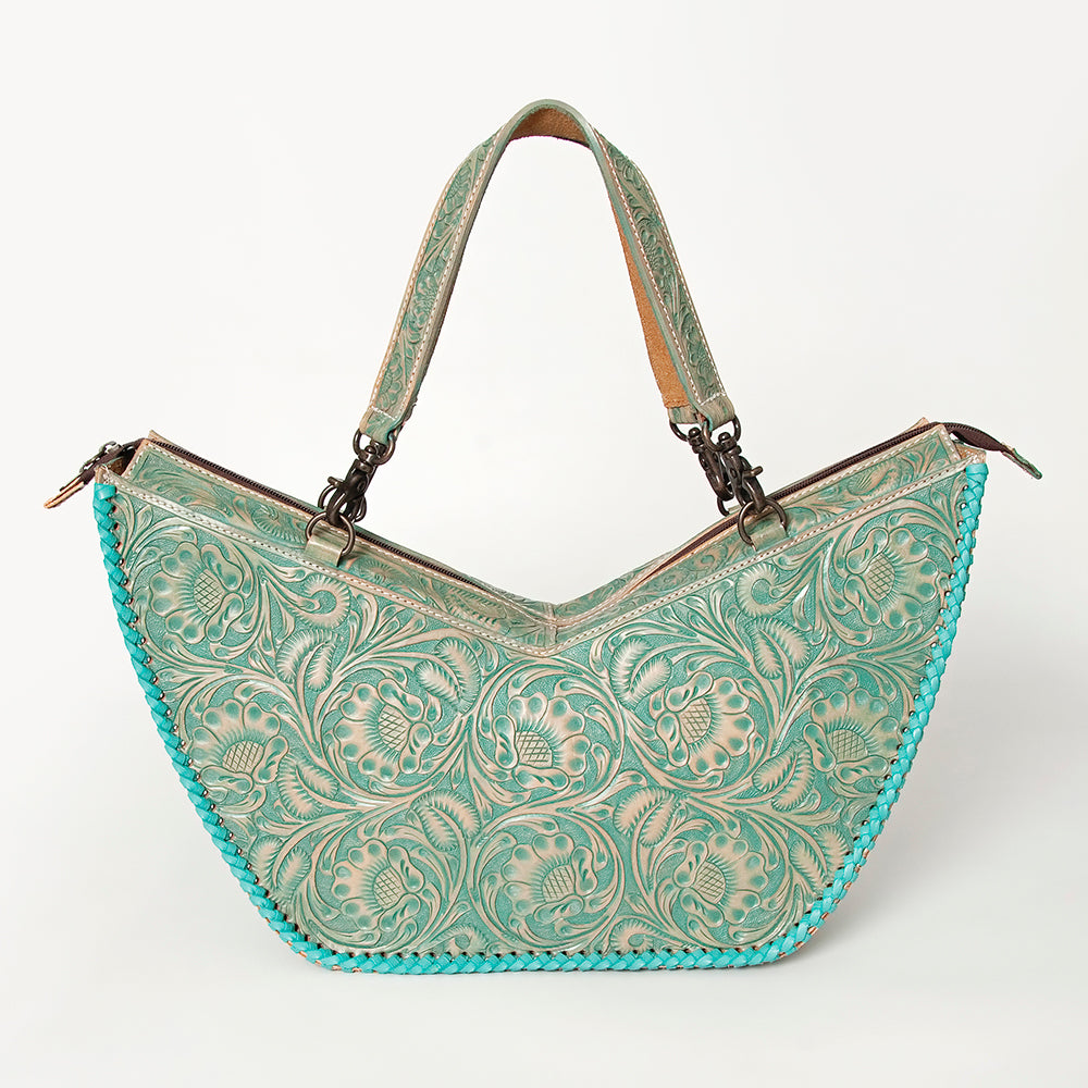 American Darling Hand Tooled Genuine Leather Women's Western Handbag Purse - ADBG831B - Perfect for Cowgirl Style, Rodeo Events & Country Fashion Accessories