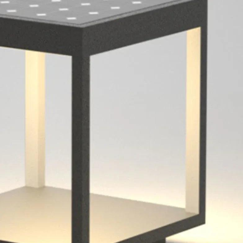 Modern Solar Outdoor Pillar Lights - Waterproof Square Design for Garden, Pathway, and Patio Lighting | Energy-Efficient Landscape Lighting for Home & Yard Decor