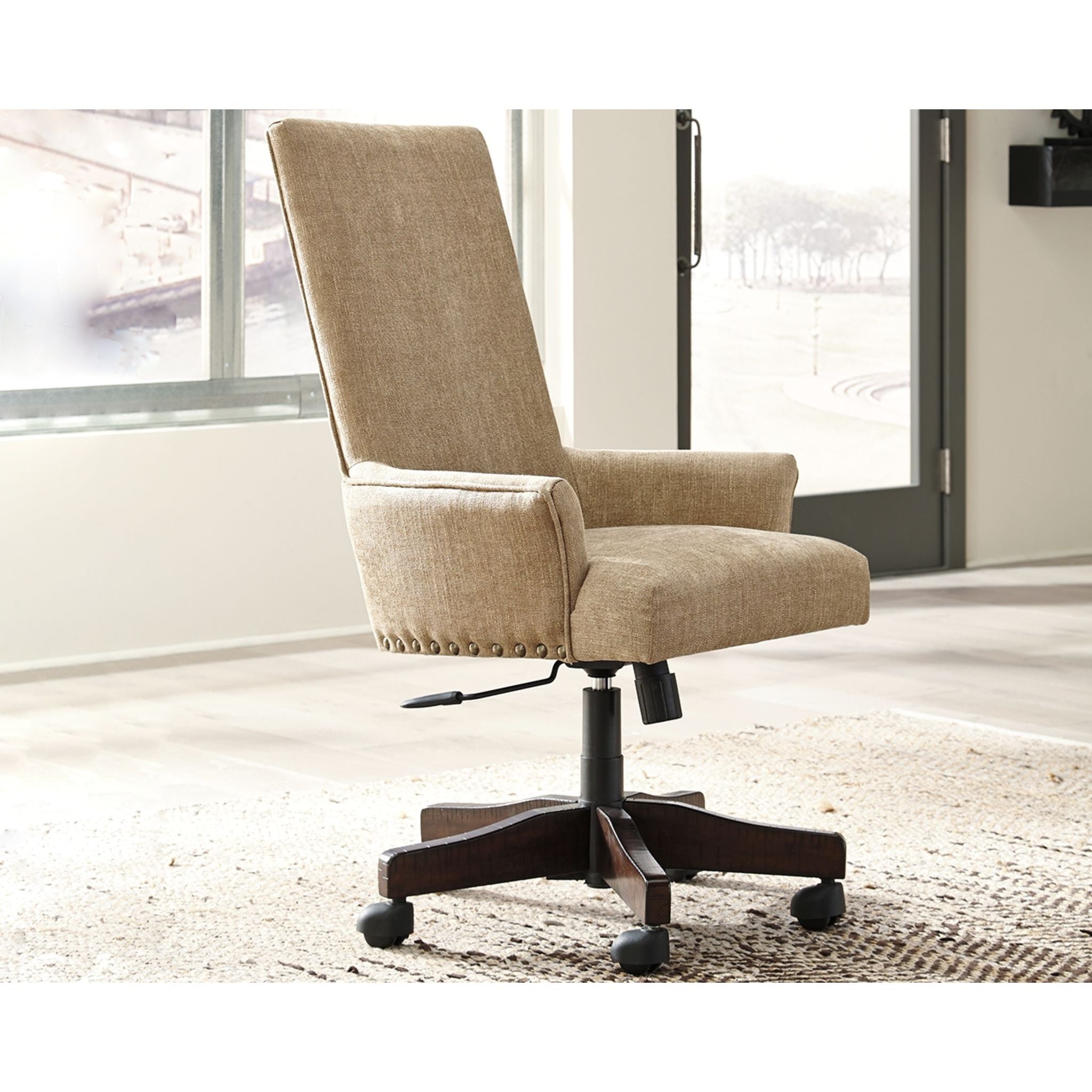 Baldridge Ergonomic Office Chair - Light Brown Leather Executive Desk Chair for Home & Office Comfort - Perfect for Long Work Hours & Gaming Sessions