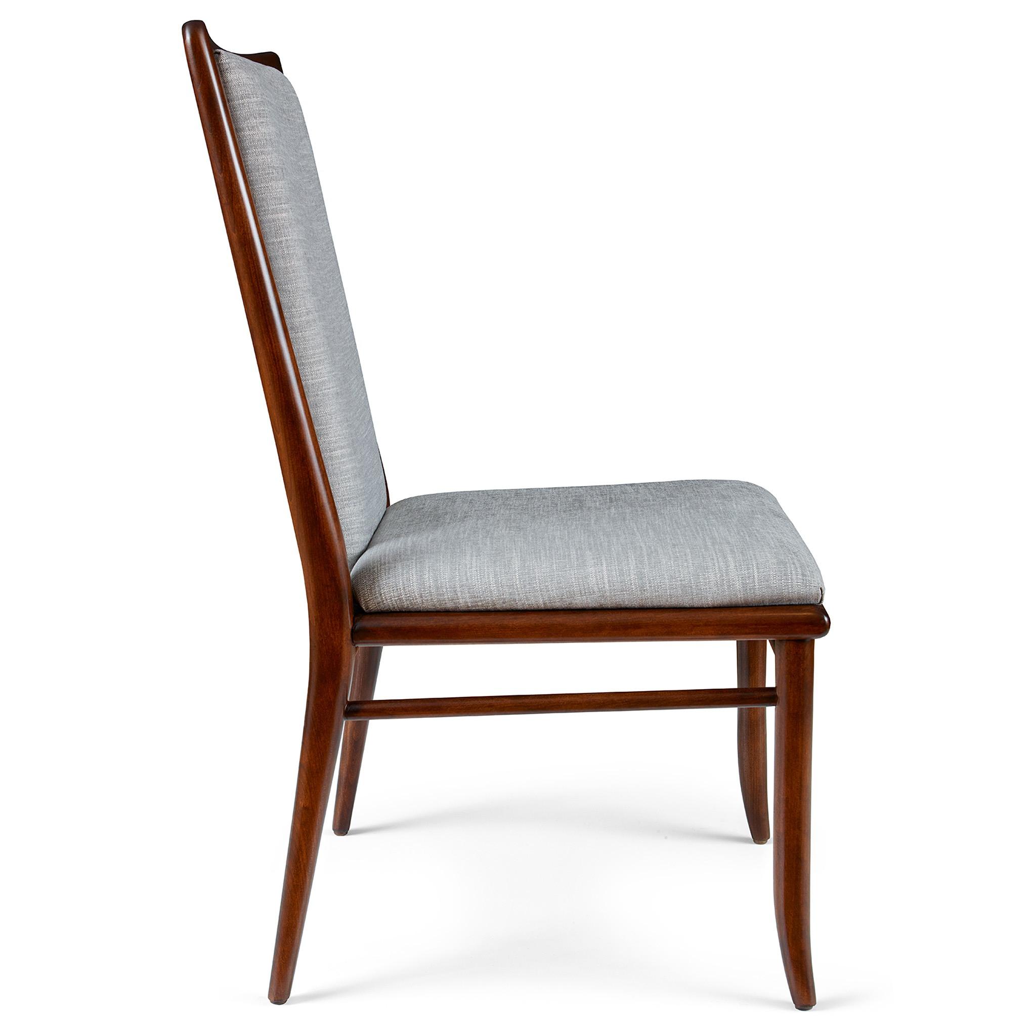 Martine Upholstered Dining Chair - Comfortable Fabric Side Chair with Wooden Legs for Kitchen, Dining Room, or Home Office - Perfect for Everyday Meals and Entertaining Guests