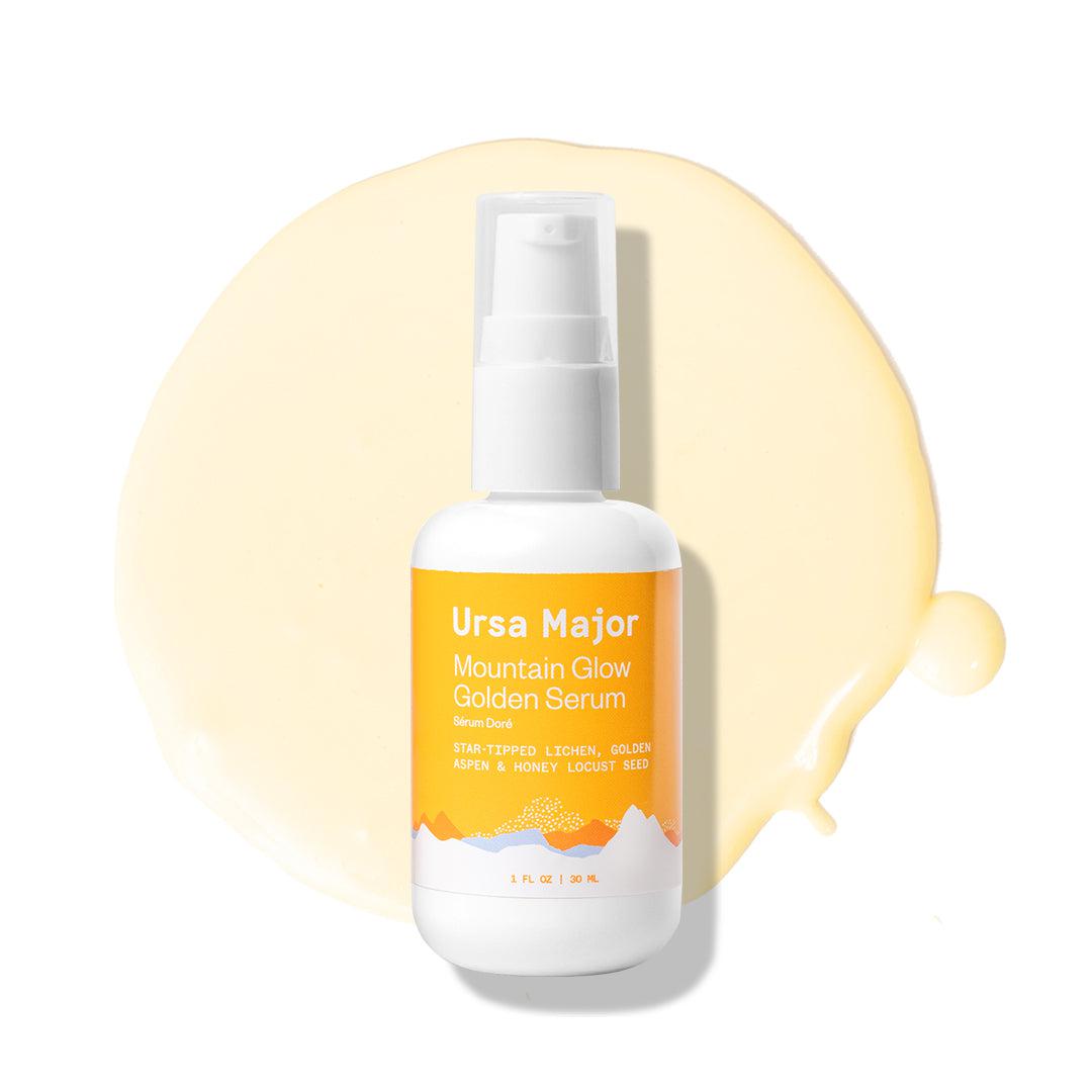 Mountain Glow Golden Serum - Anti-Aging Face Serum with Vitamin C & Hyaluronic Acid | Brightening & Hydrating Skincare for Women | Perfect for Night Routine & Daily Glow Boost