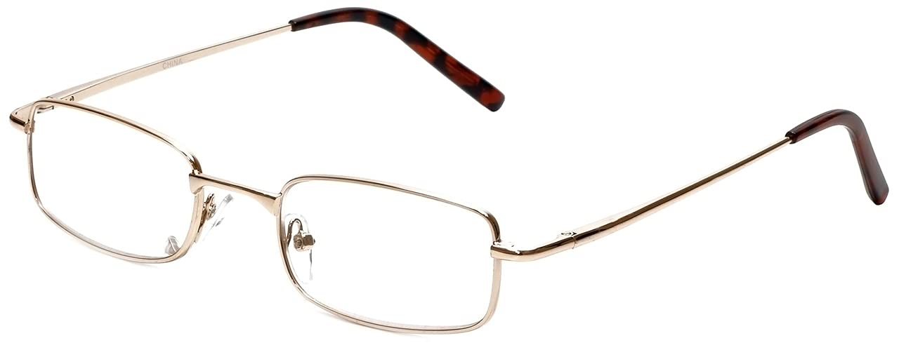 Calabria R753 Gold Reading Glasses for Women & Men - Stylish & Durable