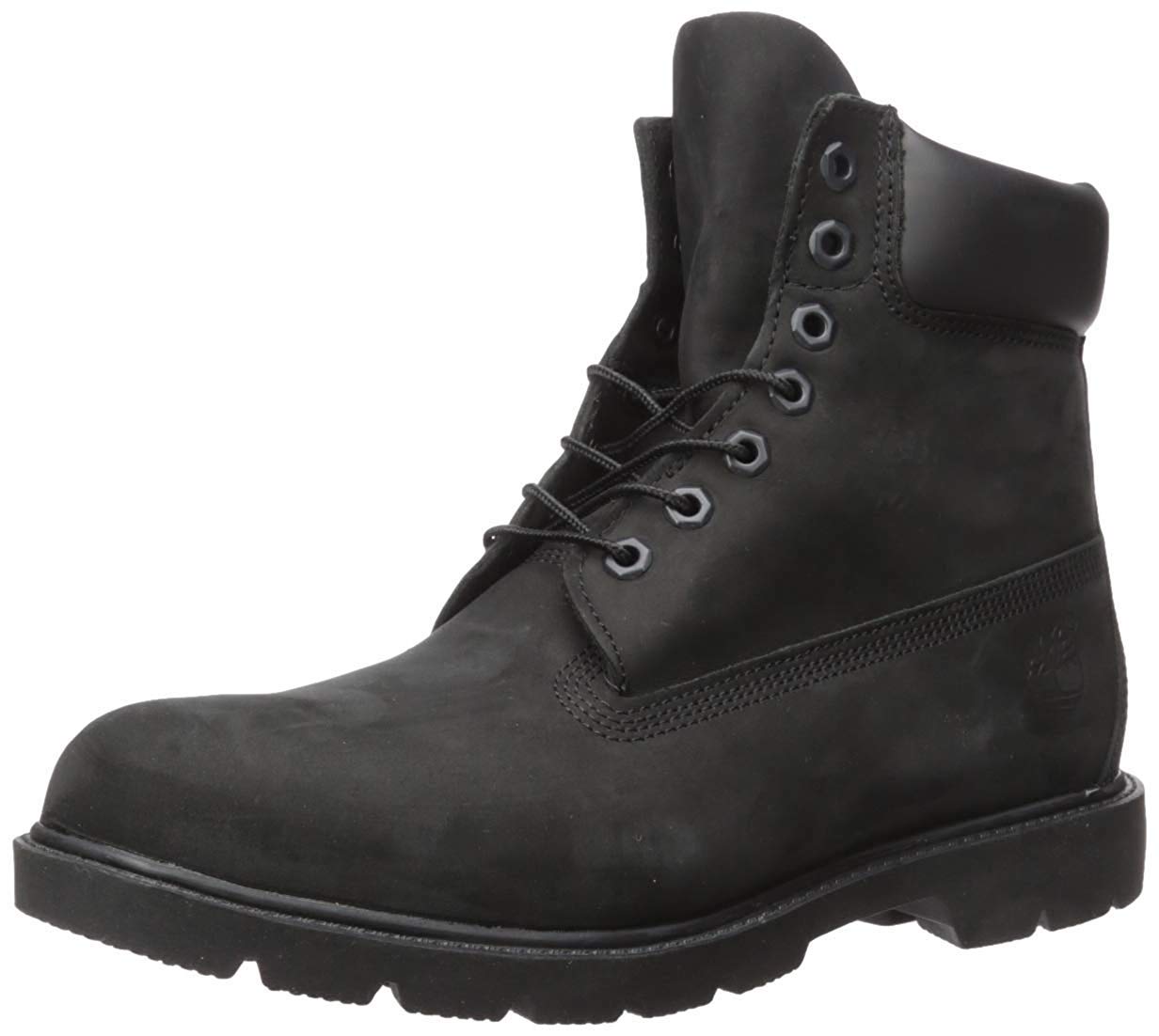 Timberland Men's 6-Inch Premium Waterproof Leather Boots with Padded Collar - Comfortable Hiking & Outdoor Work Boots for Men - Perfect for Camping, Construction & Winter Weather