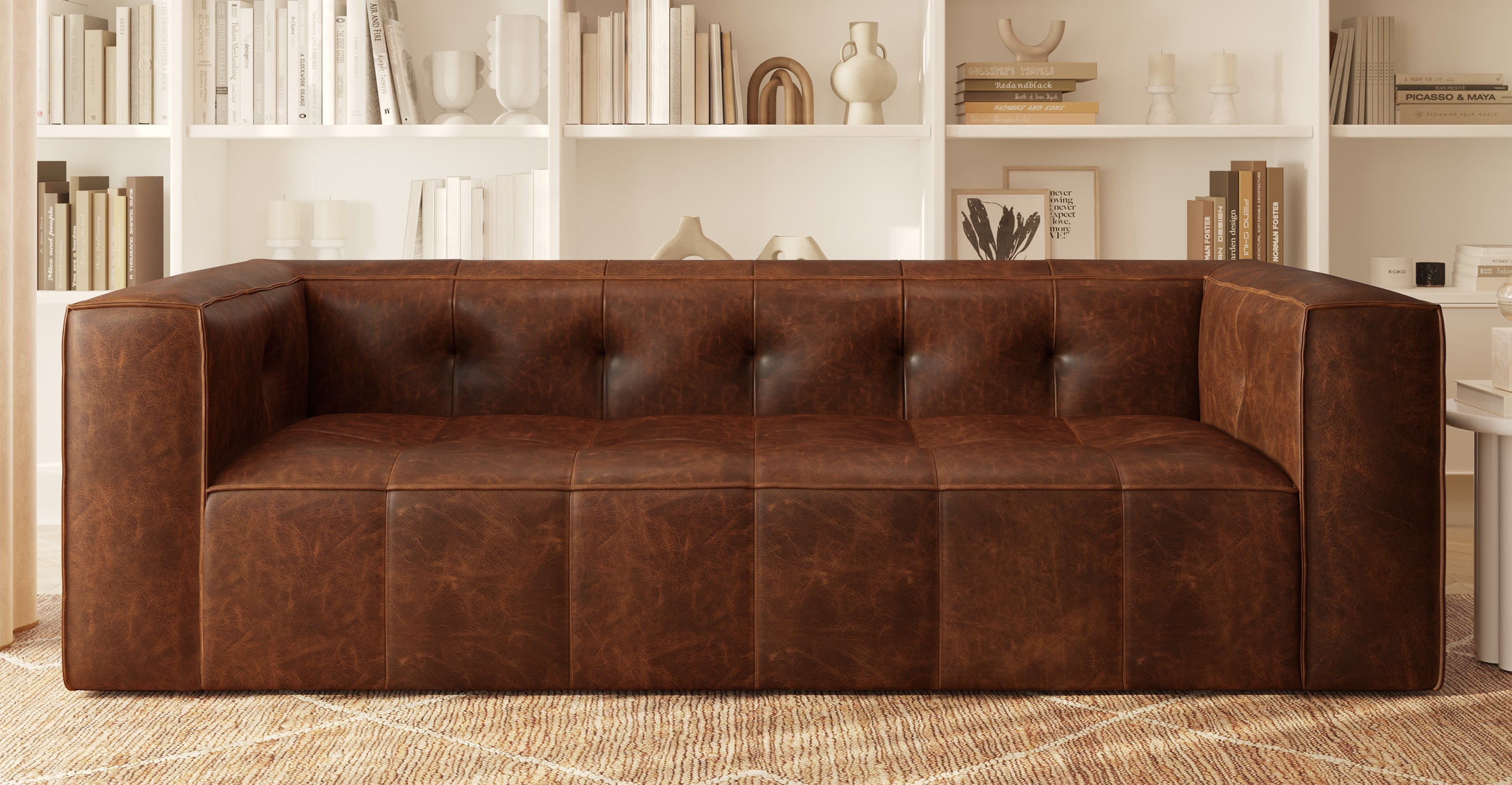 Modern Capa Sofa - Comfortable 3-Seater Couch for Living Room, Lounge & Office - Soft Fabric Upholstery with Sturdy Wooden Frame - Perfect for Relaxing, Entertaining & Small Spaces